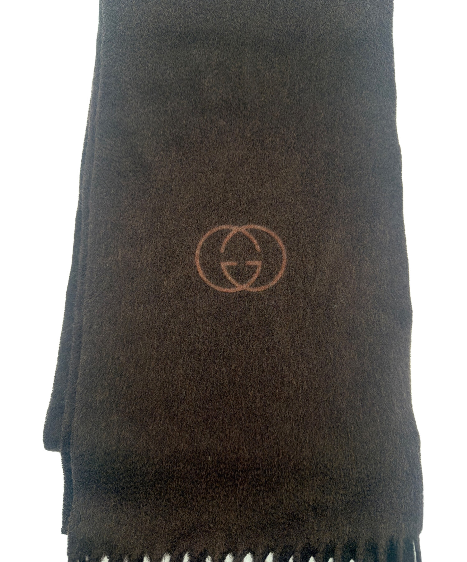 GUCCI ロゴ入りブラウンマフラー 中古・古着通販】GUCCI (グッチ) マフラー ブラウン｜ブランド・古着