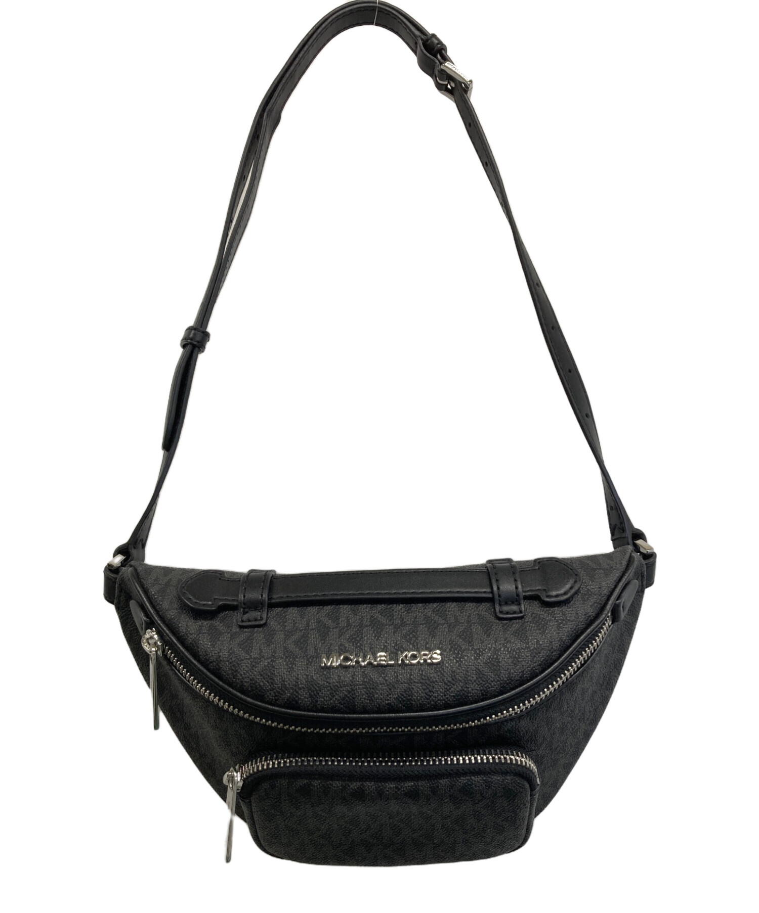 【美品】MICHAEL KORS ブラック ボディバッグ 中古・古着通販】MICHAEL KORS (マイケル・コース) ボディバッグ