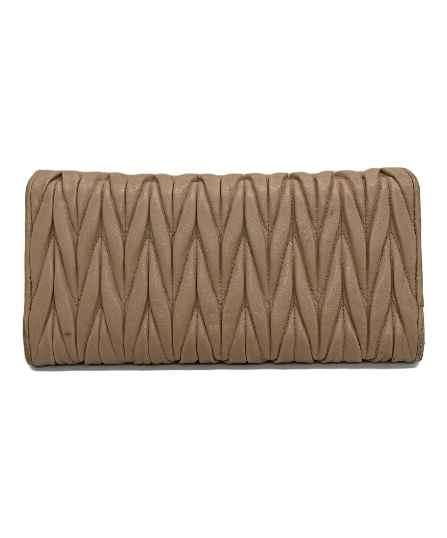 Miu Miu ミュウミュウ 小物類（その他） レディース 【古着】【中古】 中古・古着通販】MIU MIU (ミュウミュウ) 長財布 ピンク｜ブランド