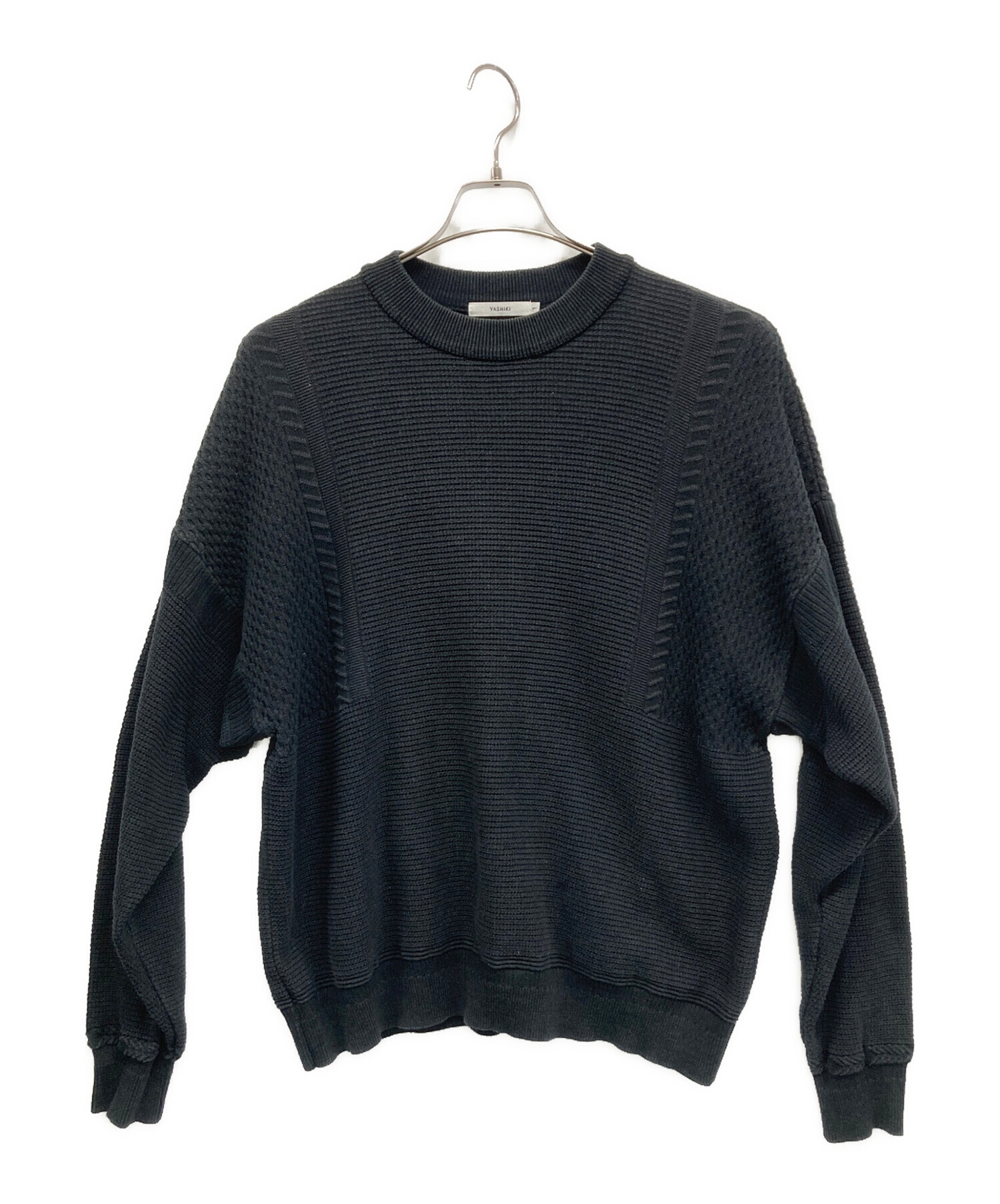 中古・古着通販】yashiki (ヤシキ) 厚手ニット ブラック サイズ:SIZE 1 