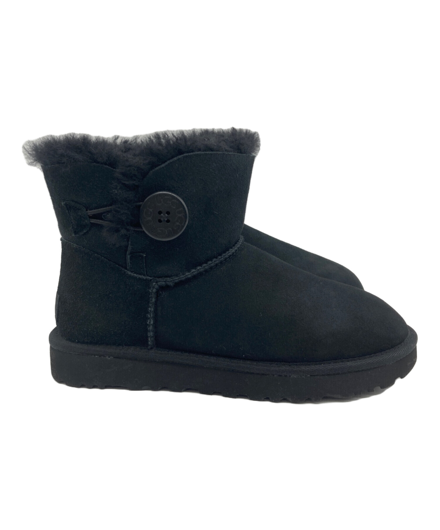 中古・古着通販】UGG (アグ) ムートンブーツ ブラック サイズ:24
