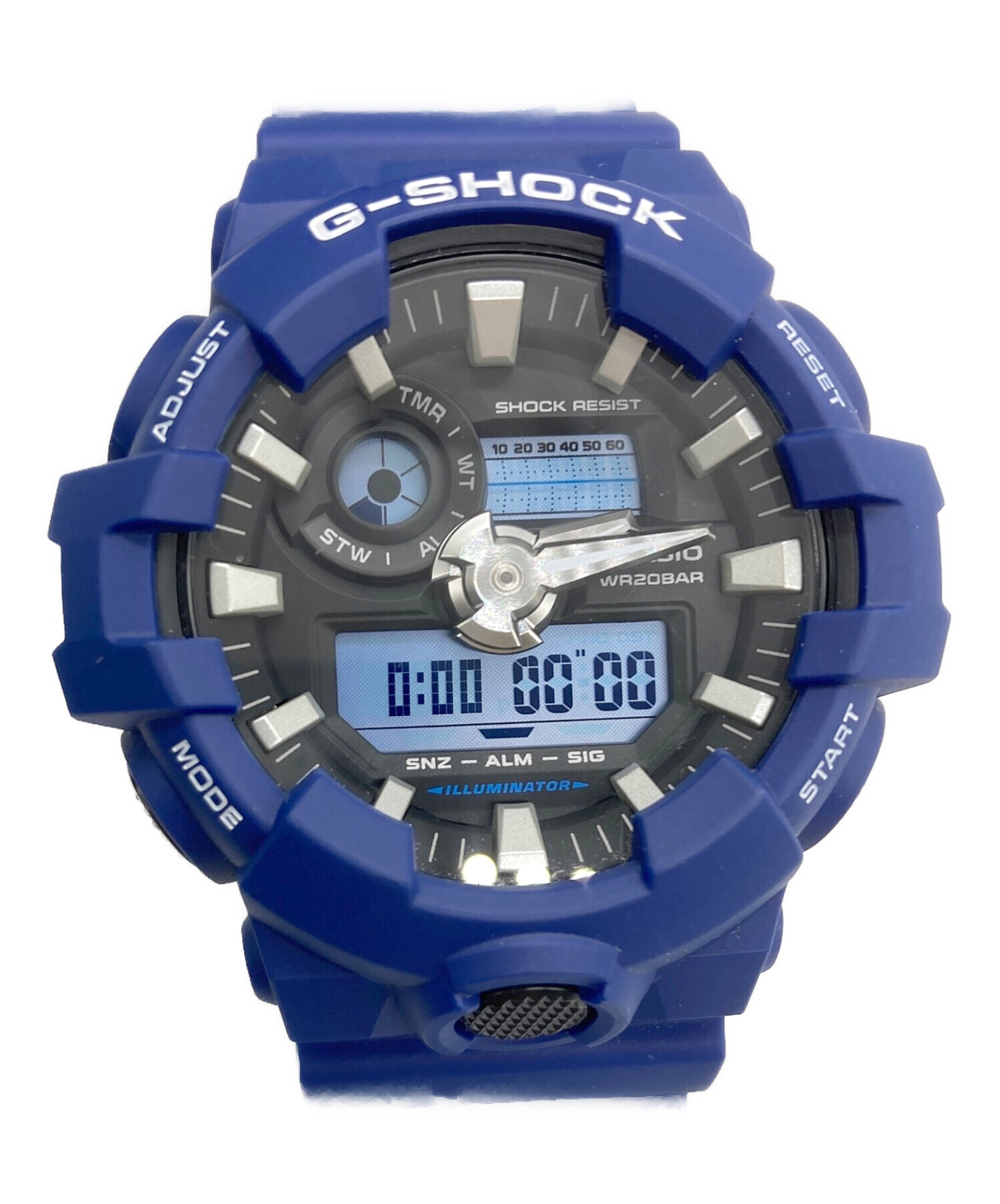 中古・古着通販】CASIO (カシオ) デジアナウォッチ ネイビー｜ブランド