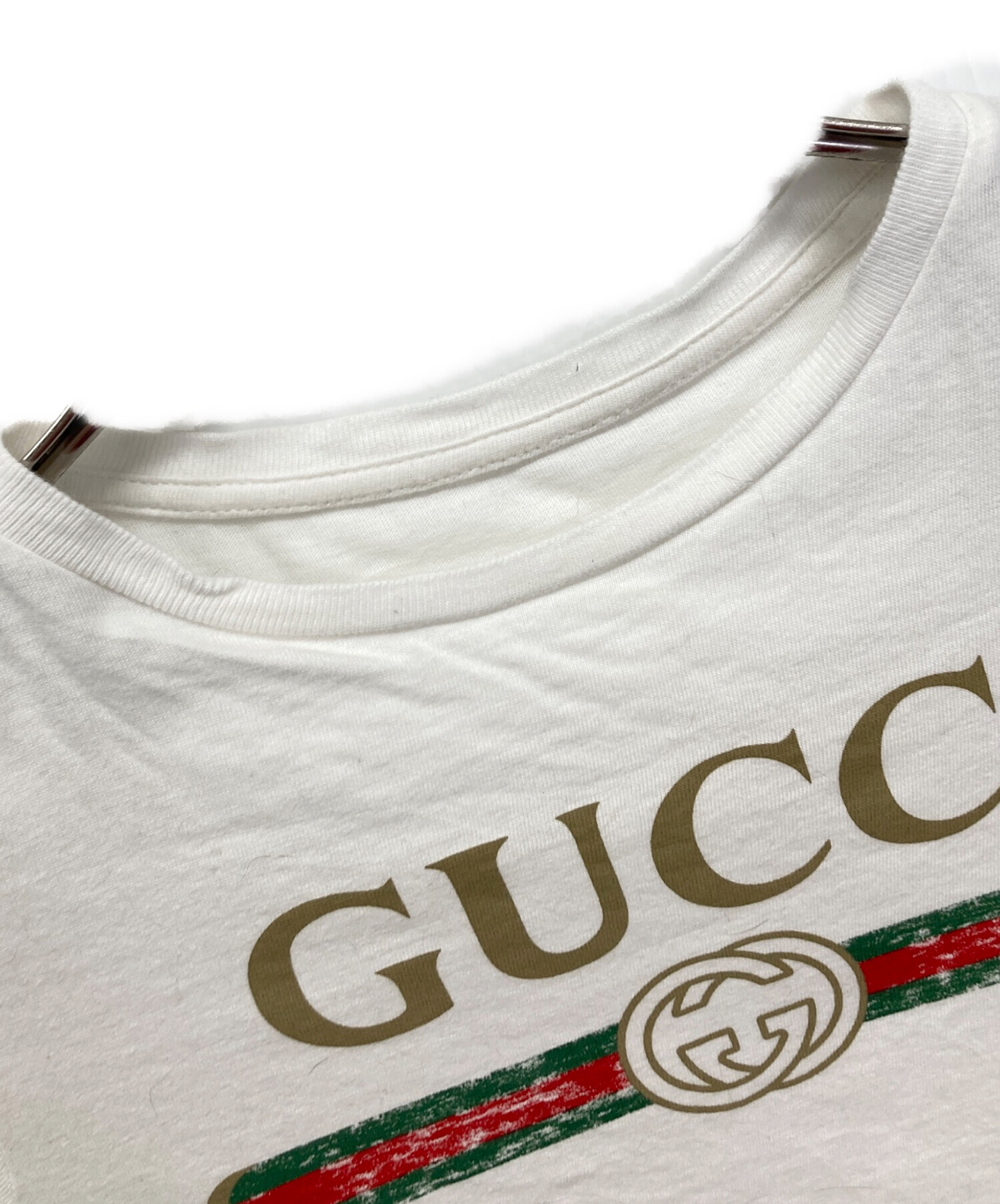 中古・古着通販】GUCCI (グッチ) 半袖Tシャツ ホワイト サイズ:110cm