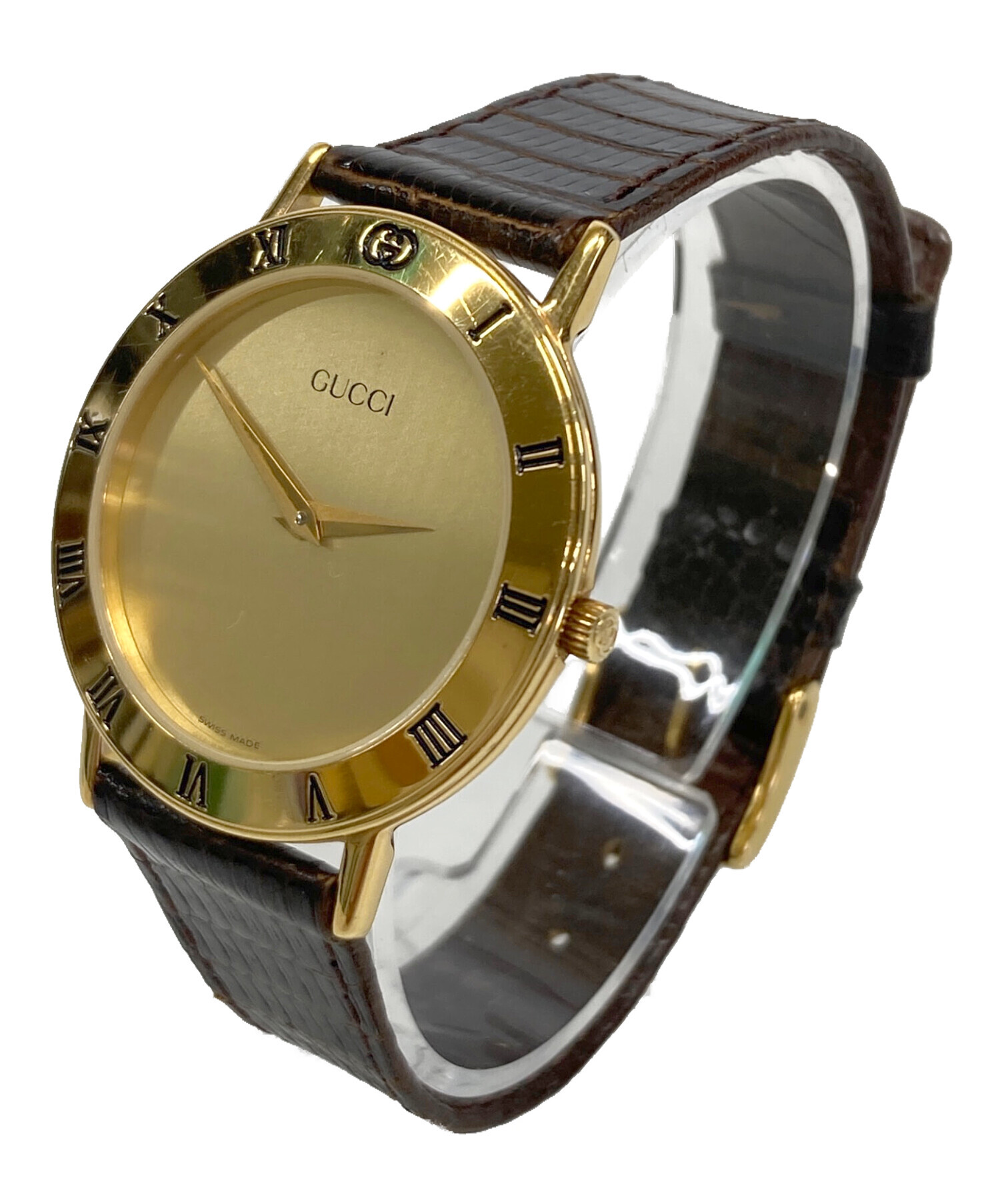 中古・古着通販】GUCCI (グッチ) 腕時計 ゴールドカラー｜ブランド