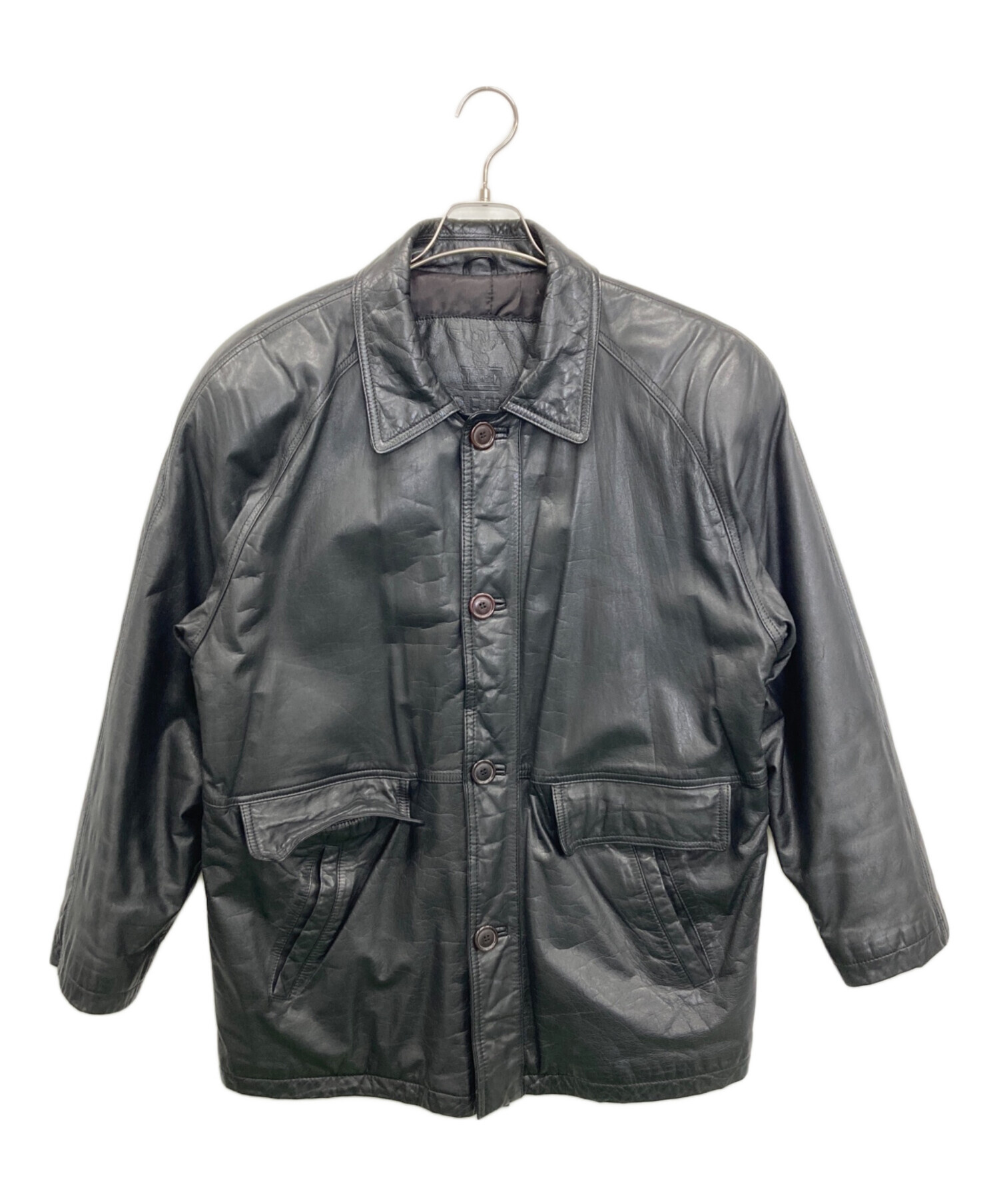 中古・古着通販】GETS (ゲッツ) レザージャケット ブラック サイズ:M