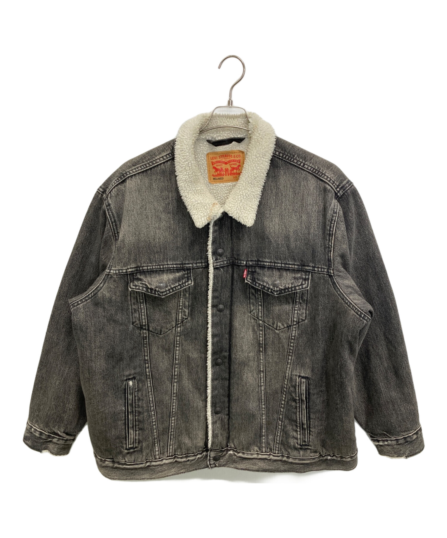 中古・古着通販】LEVI'S (リーバイス) デニムボアジャケット ブラック