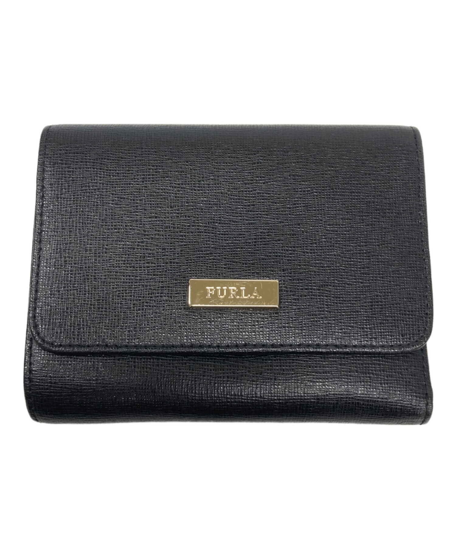 中古・古着通販】FURLA (フルラ) 3つ折り財布 ブラック｜ブランド