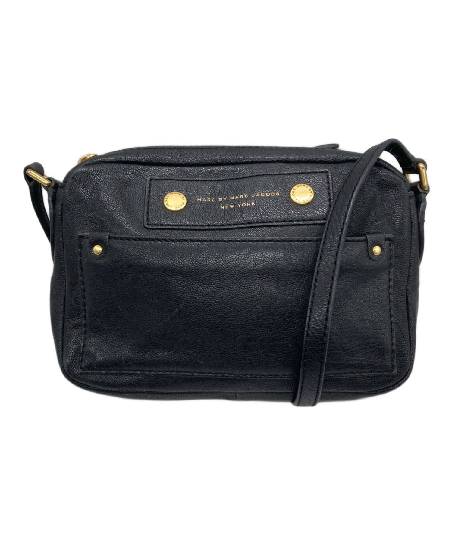 MARC JACOBS マークジェイコブス ショルダーバッグ  黒 【古着】【中古】【送料無料】 中古・古着通販】MARC JACOBS (マークジェイコブス) MARC JACOBS ザ