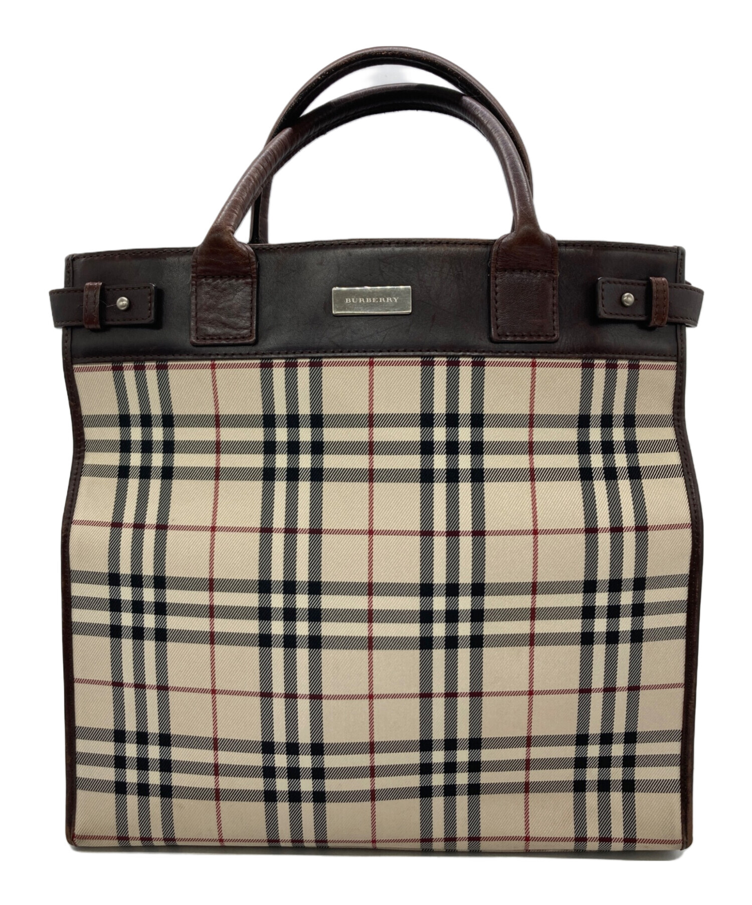中古・古着通販】BURBERRY (バーバリー) 2WAYバッグ ベージュ×ブラウン