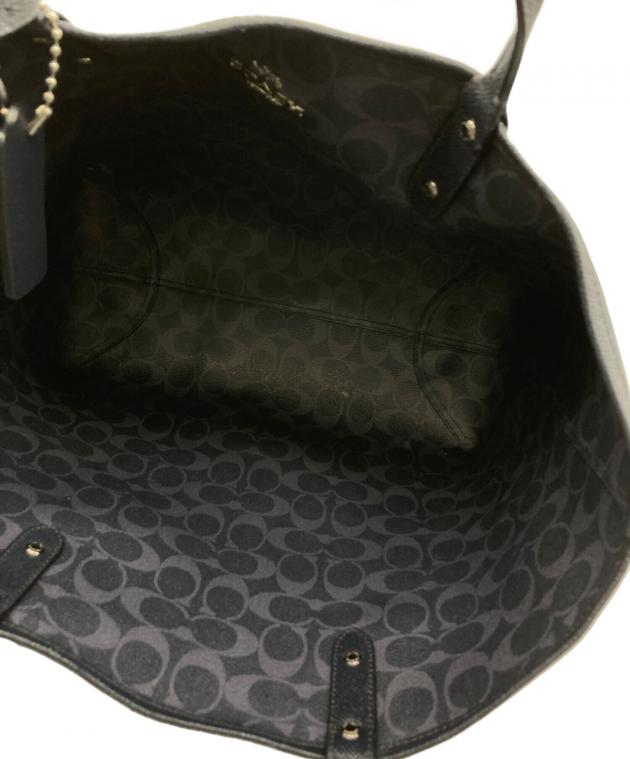 中古・古着通販】COACH (コーチ) リバーシブルトートバッグ ネイビー