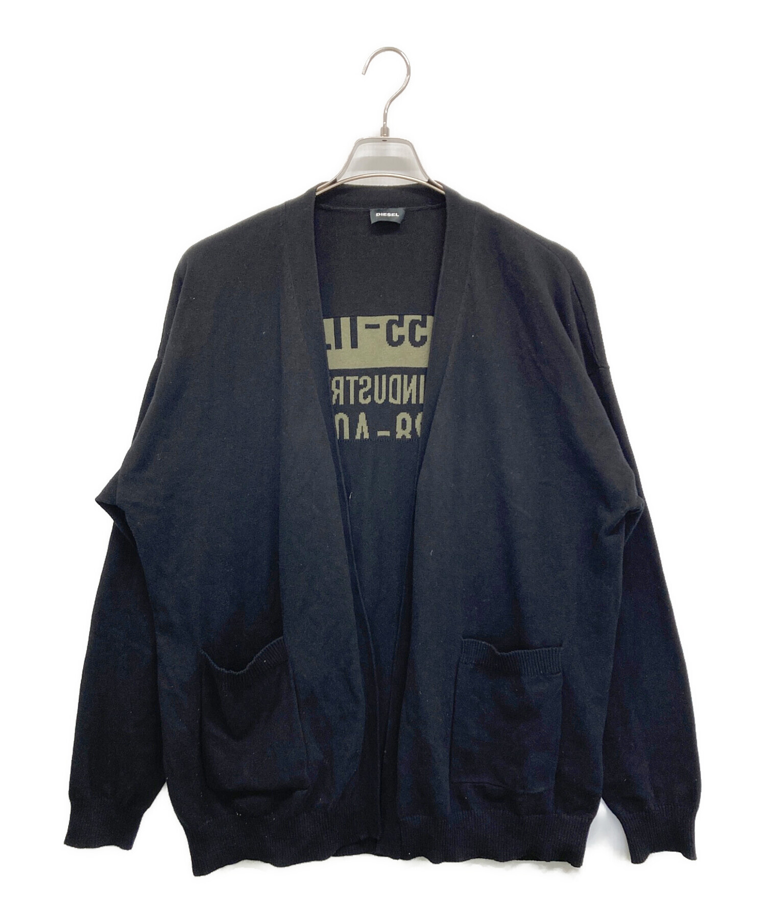 中古・古着通販】DIESEL (ディーゼル) 薄手カーディガン ブラック 