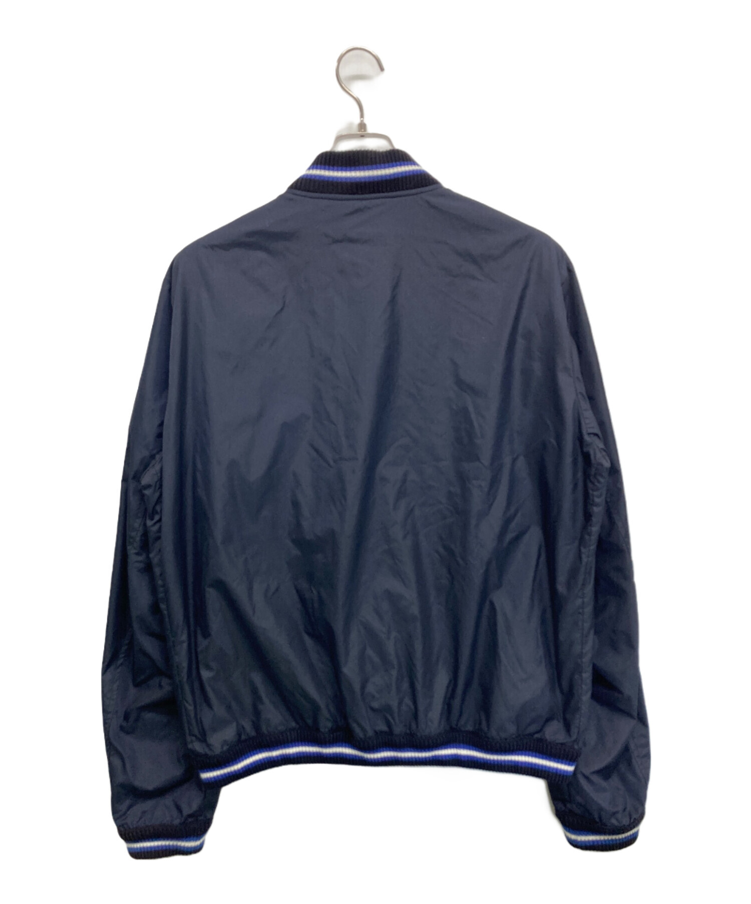 値下モンクレール Moncler ネイビー ナイロンジャケット フード付M