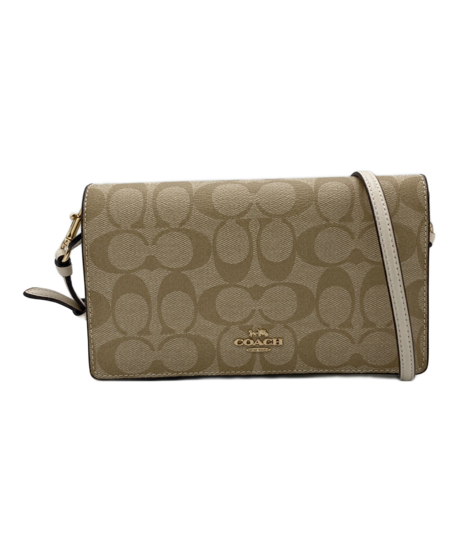 中古・古着通販】COACH (コーチ) ショルダーウォレット ベージュ 