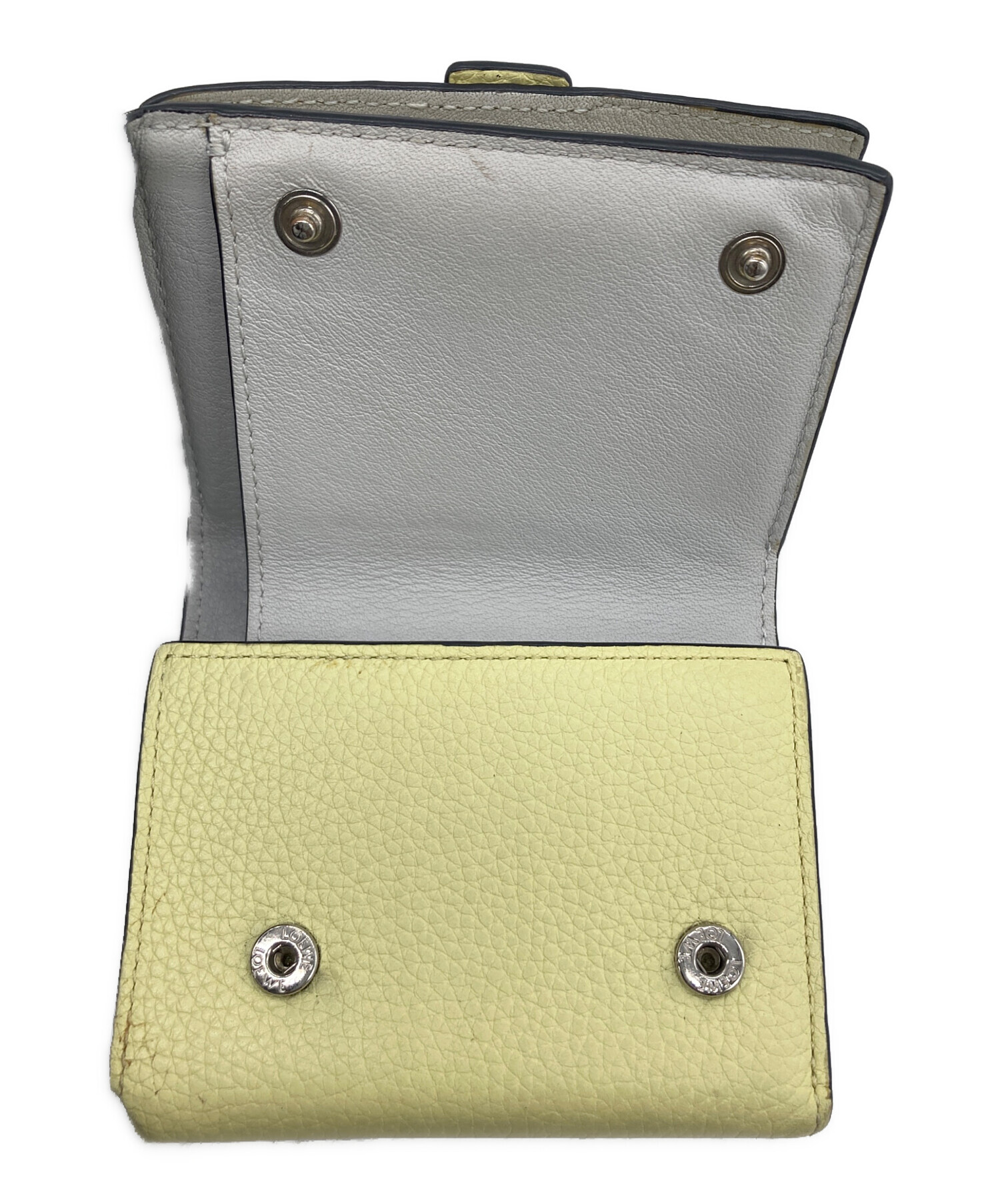 【最終価格】LOEWE 三つ折り財布 イエロー×ブラウン 中古・古着通販】LOEWE (ロエベ) 3つ折り財布 ブラウン×イエロー