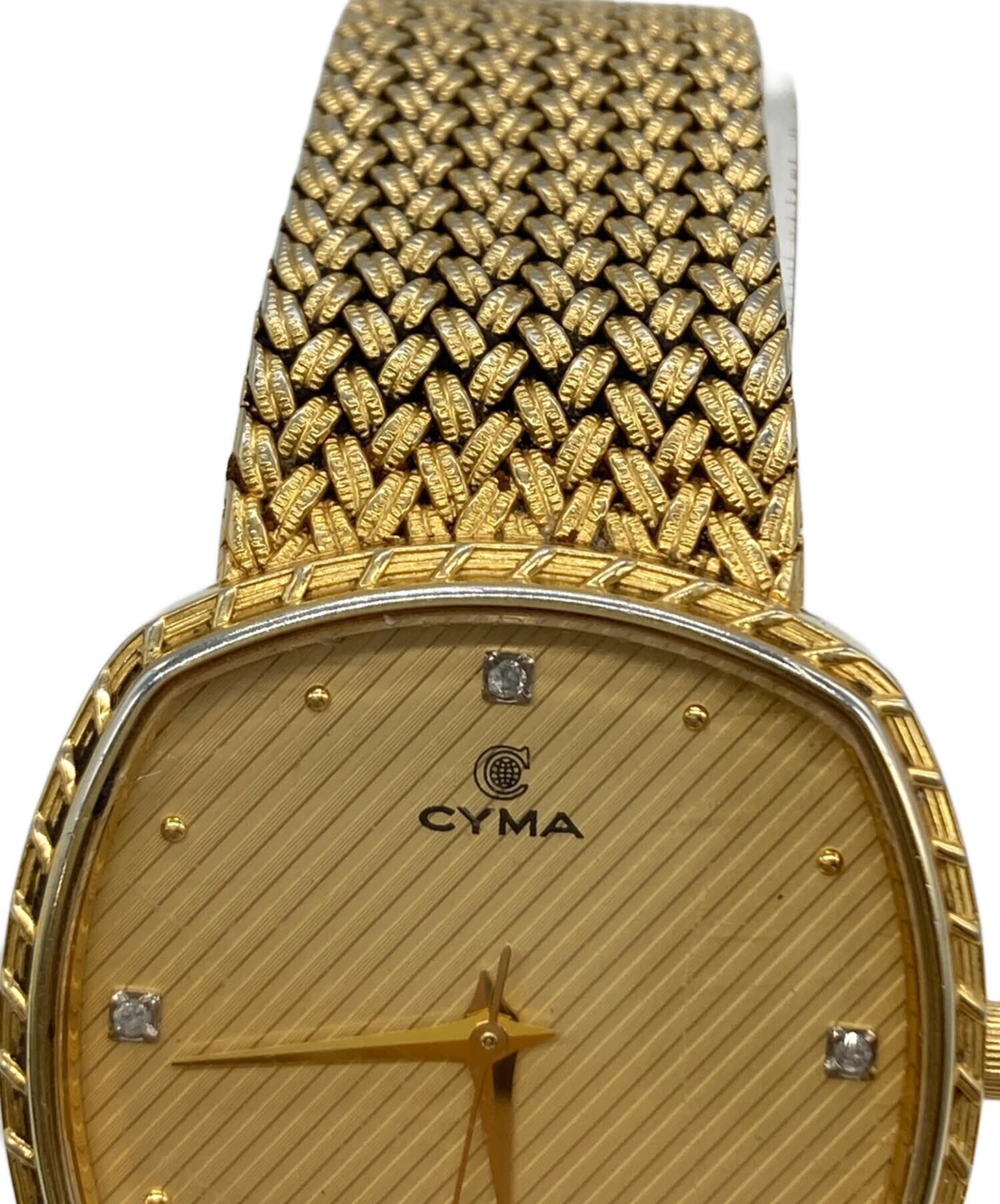CYMA シーマ ゴールドベゼル 腕時計 ダイヤモンドダイヤル 18金 18K 中古・古着通販】CYMA (シーマ) 腕時計 ゴールド｜ブランド・古着通販