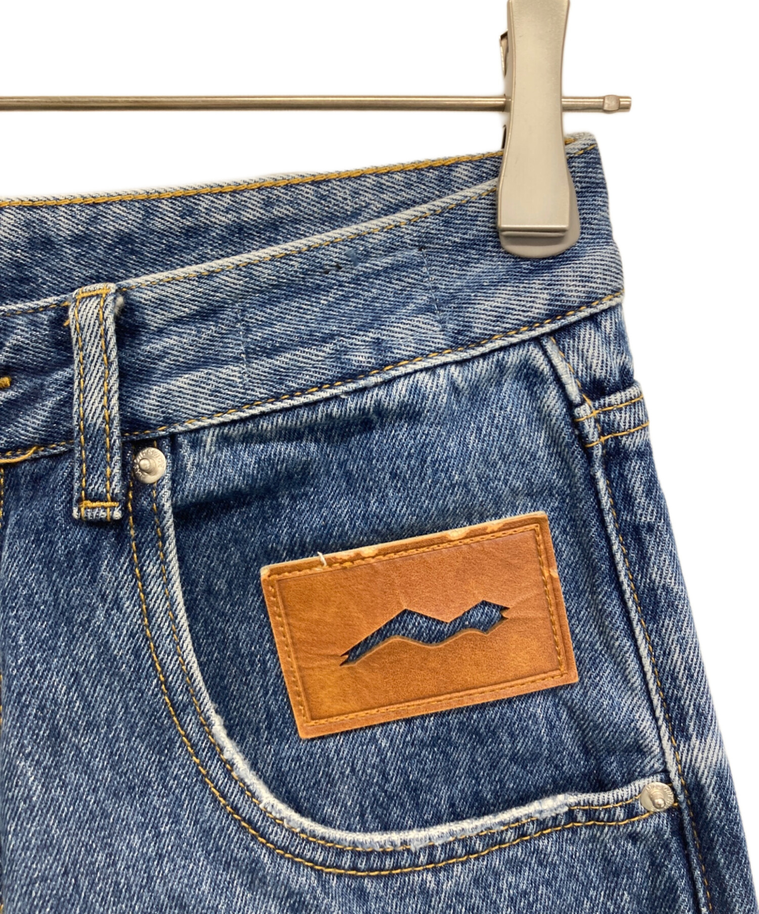 ルーズフィット レトロブルー ダメージ加工 デニムパンツ MASONPRINCE