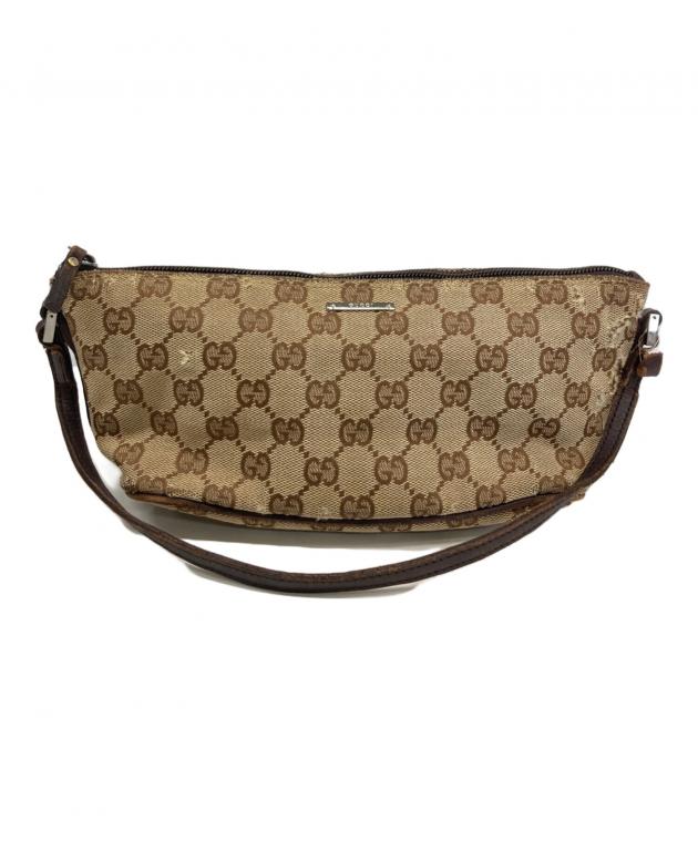 中古・古着通販】GUCCI (グッチ) アクセサリーポーチ ベージュ 