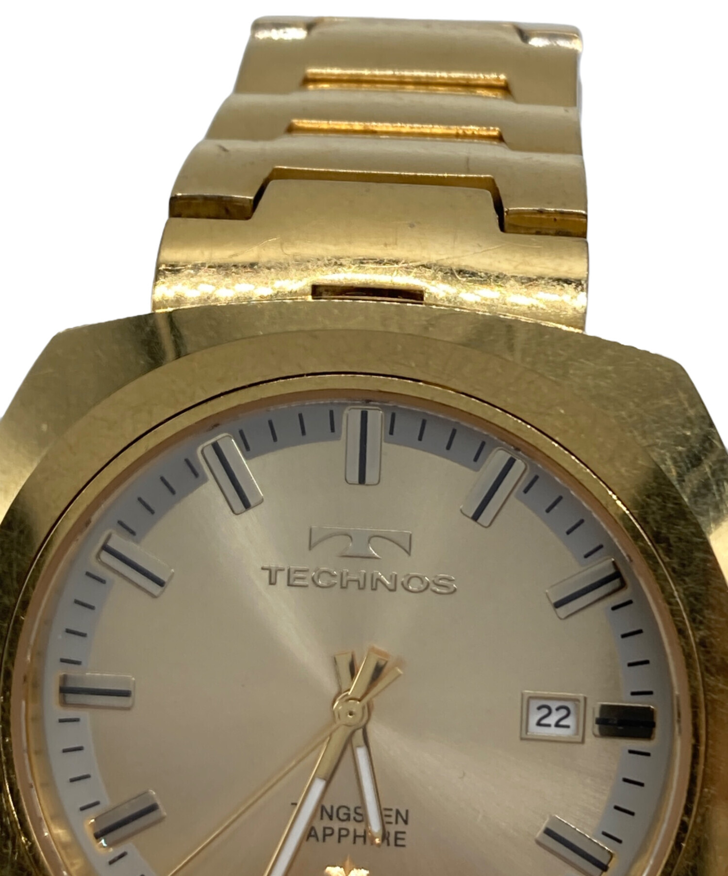 中古・古着通販】TECHNOS (テクノス) 腕時計 ゴールド｜ブランド・古着
