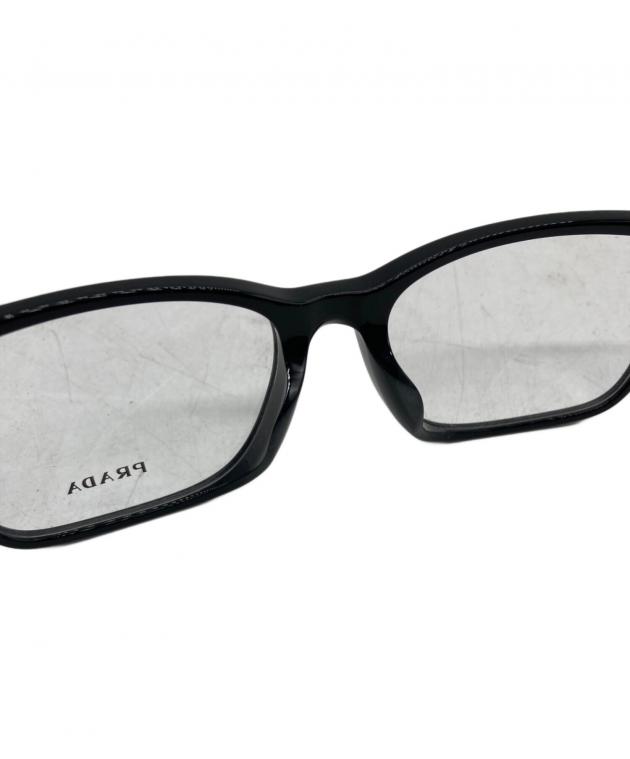 眼鏡プラダ 中古・古着通販】PRADA (プラダ) 眼鏡 ブラック サイズ:56□17
