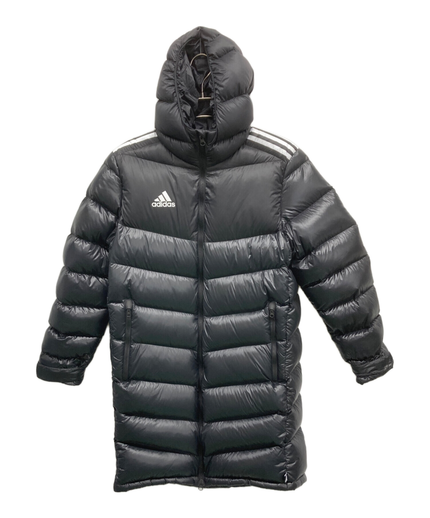 ヴィンテージ 古着 adidas アディダス ベンチコート デサント製　黒　L 中古・古着通販】adidas (アディダス) ベンチコート ブラック サイズ