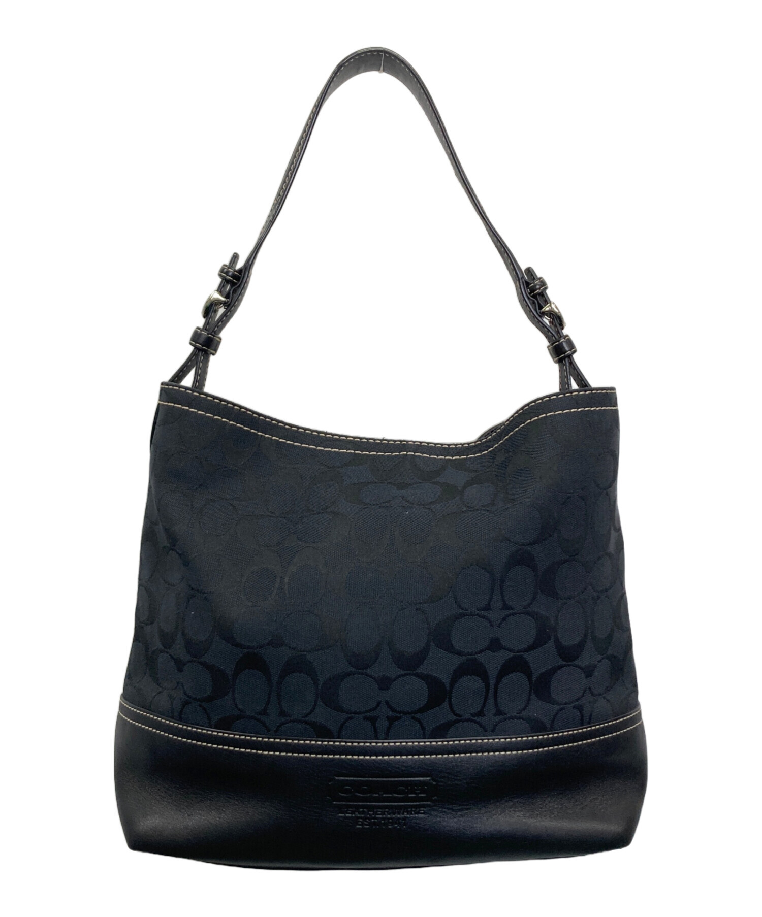 中古・古着通販】COACH (コーチ) ワンショルダーバッグ ブラック