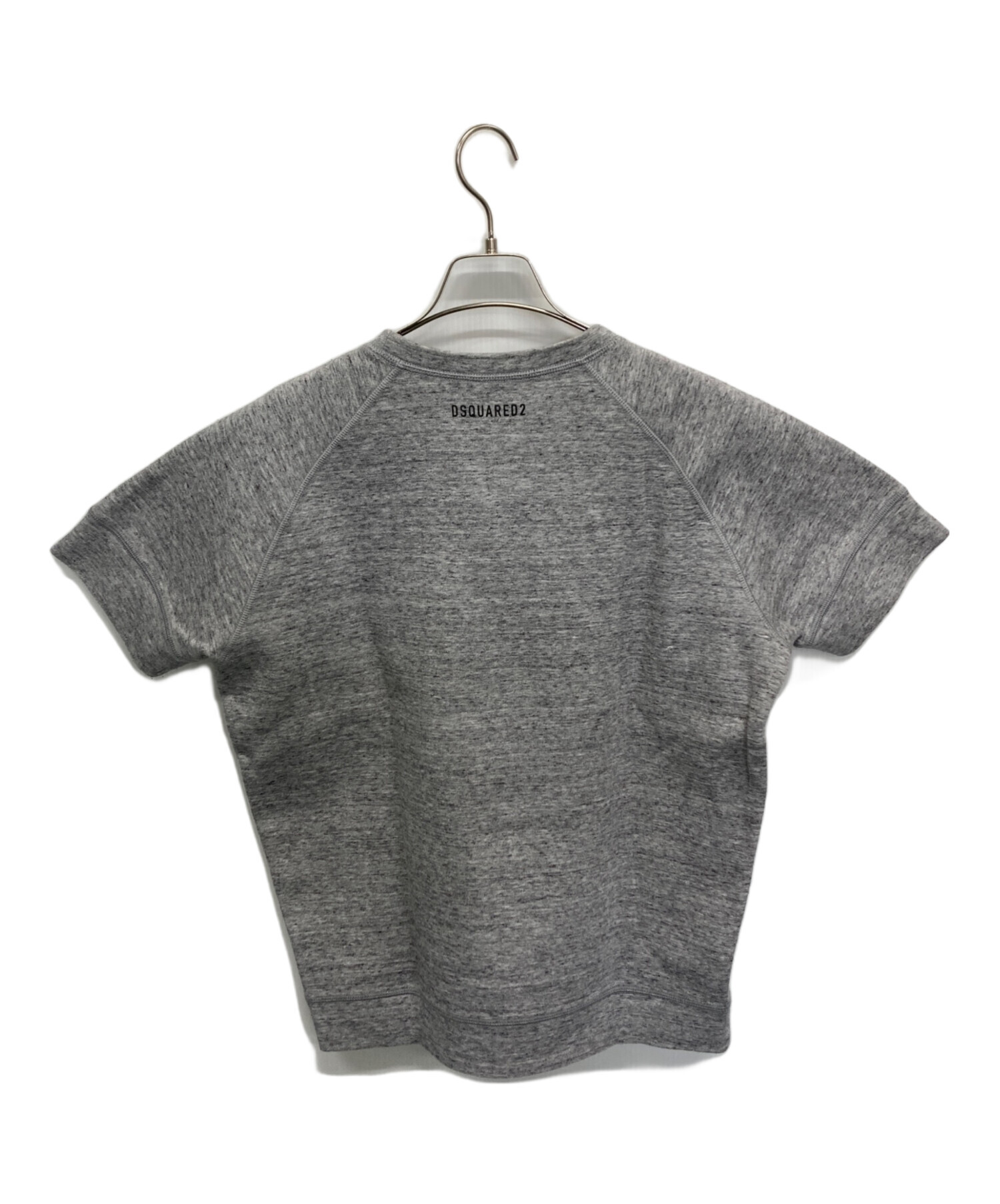 DSQUARED2 ディースクエアード 半袖スウェット DSQ2ロゴ グレー M 中古・古着通販】DSQUARED2 (ディースクエアード) 半袖カットソー