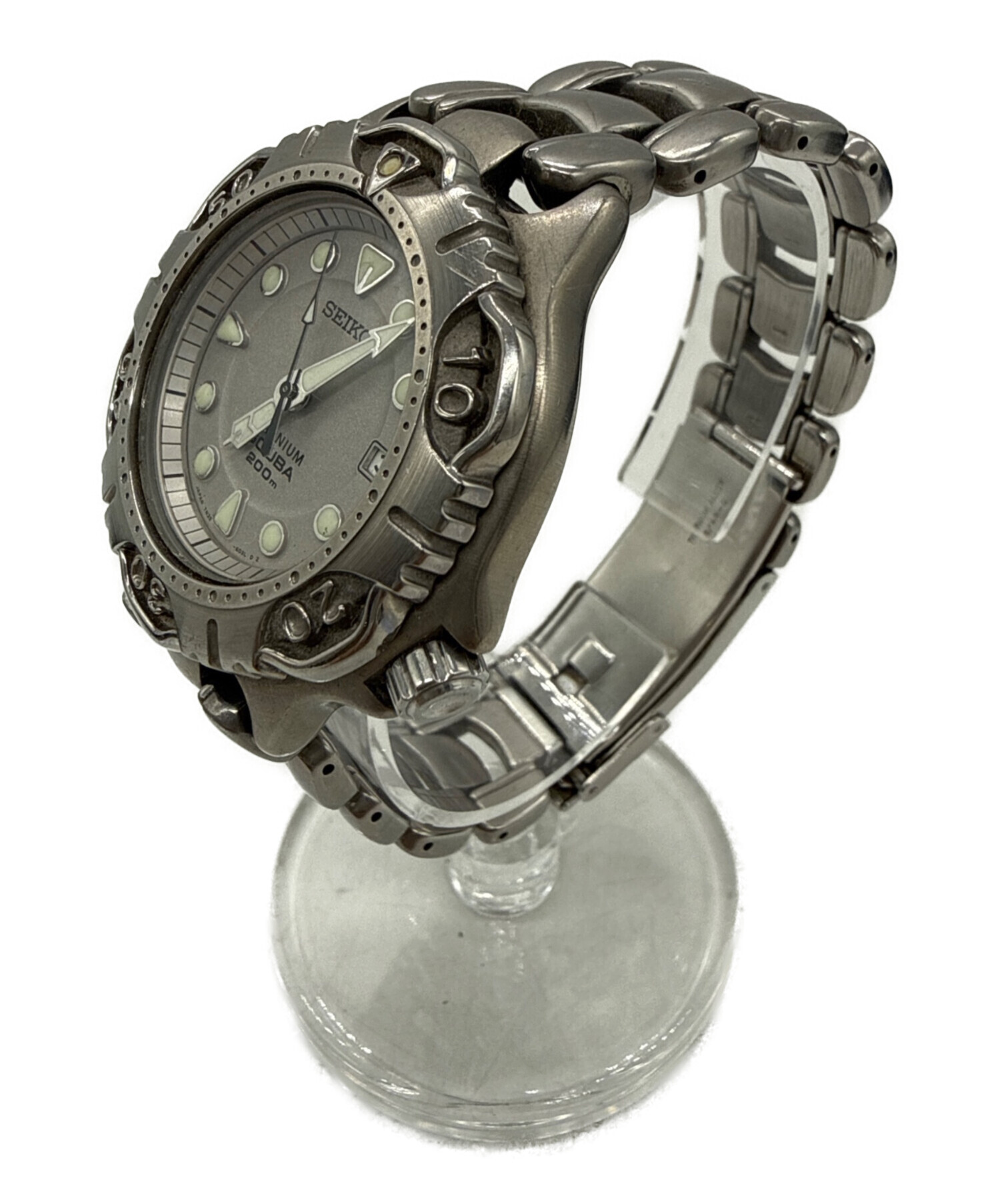 中古・古着通販】SEIKO (セイコー) ダイバーズウォッチ ライトグレー