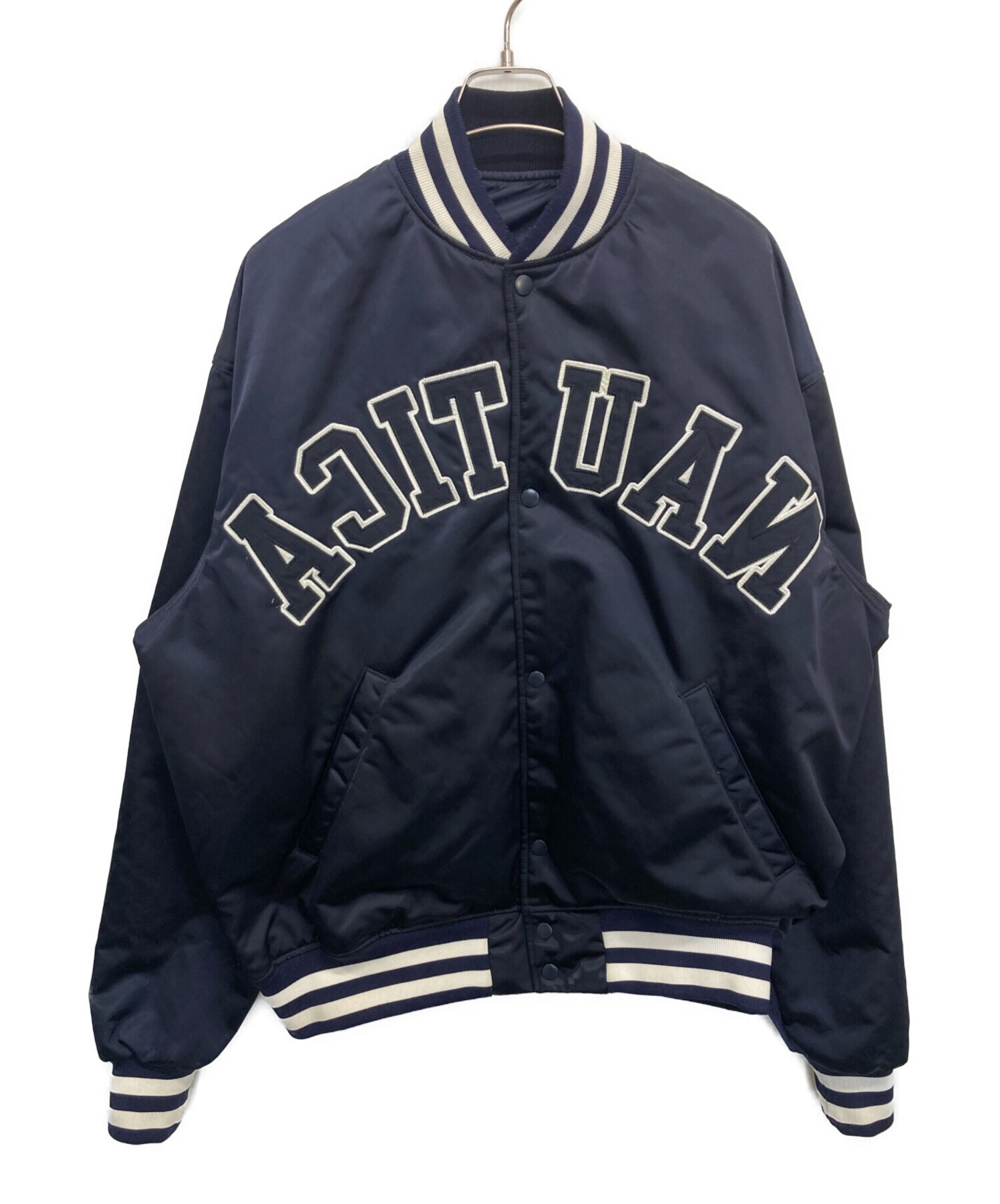新品 未使用 NAUTICA スタジャン 中古・古着通販】NAUTICA (ノーティカ) スタジャン ネイビー サイズ:L