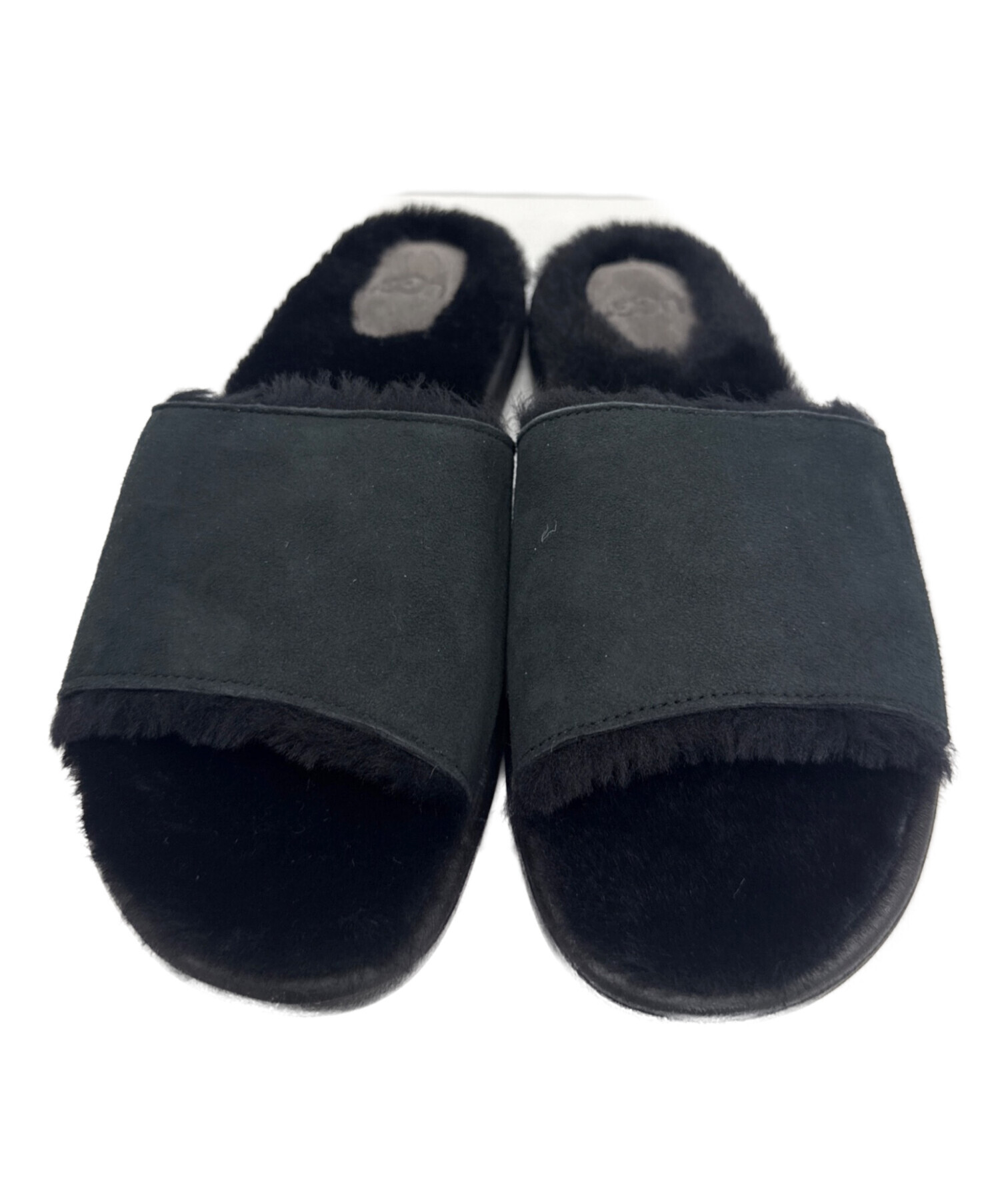 中古・古着通販】UGG (アグ) ムートンフラットサンダル ブラック 