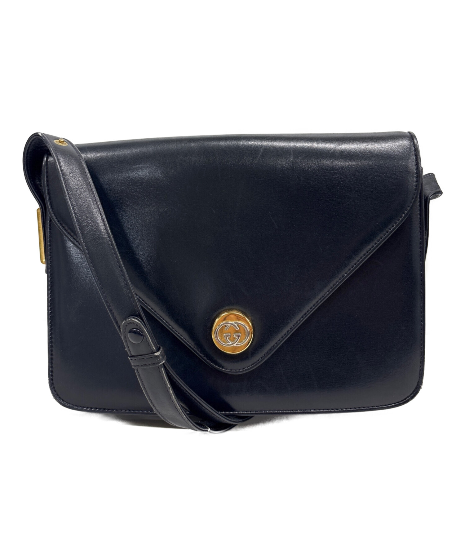GUCCI ブラック ショルダーバッグ 【中古】 中古・古着通販】GUCCI (グッチ) ショルダーバッグ ブラック｜ブランド