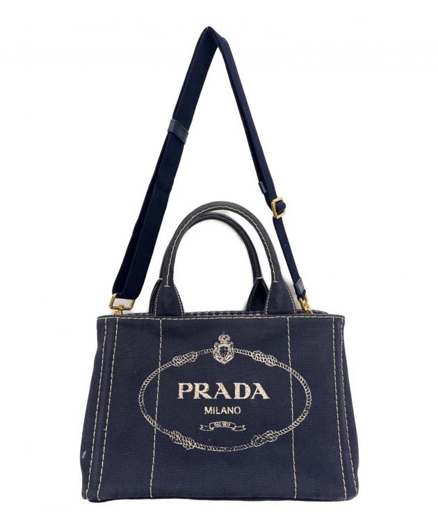 中古・古着通販】PRADA (プラダ) 2WAYバッグ ネイビー｜ブランド・古着