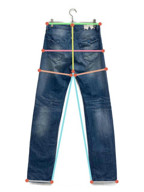 【00s】ディーゼル×アディダス　トレフォイルロゴスリーラインデニムパンツ 中古・古着通販】DIESEL (ディーゼル) adidas (アディダス) デニム