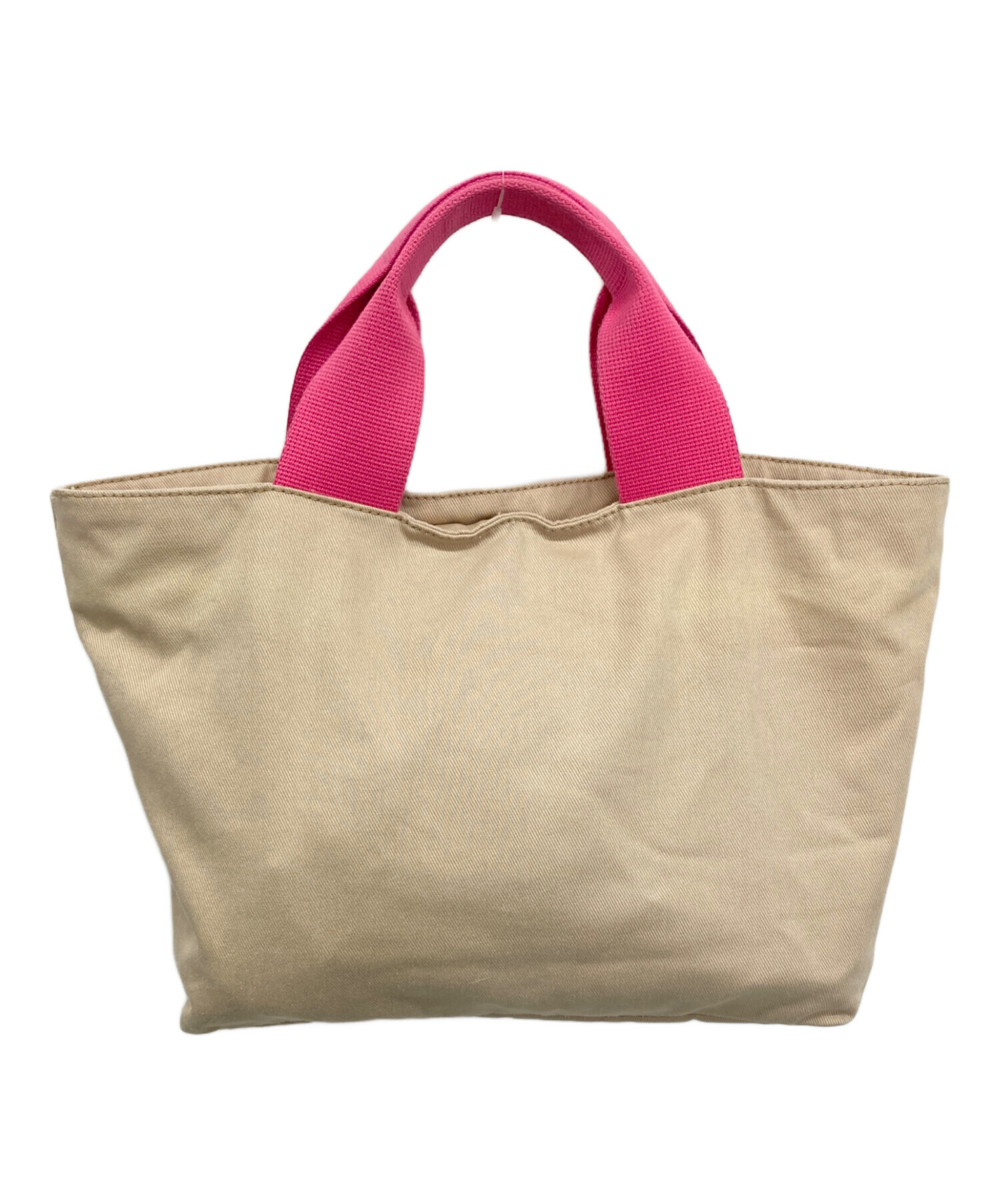 Herve Chapelier トートバッグ ピンク×ブラウン 中古・古着通販】Herve Chapelier (エルベシャプリエ) トートバッグ