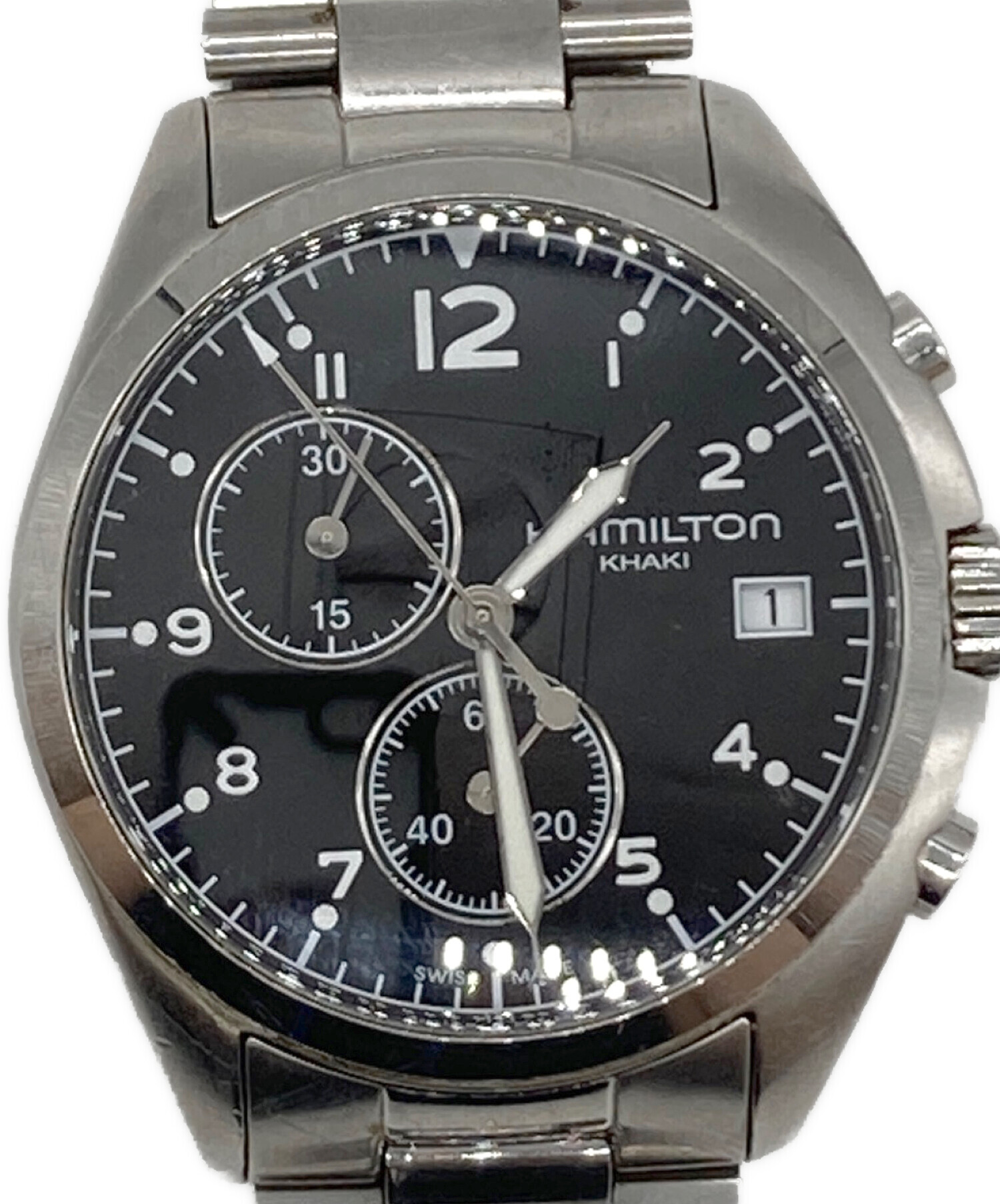 中古・古着通販】HAMILTON (ハミルトン) クロノグラフ ブラック 