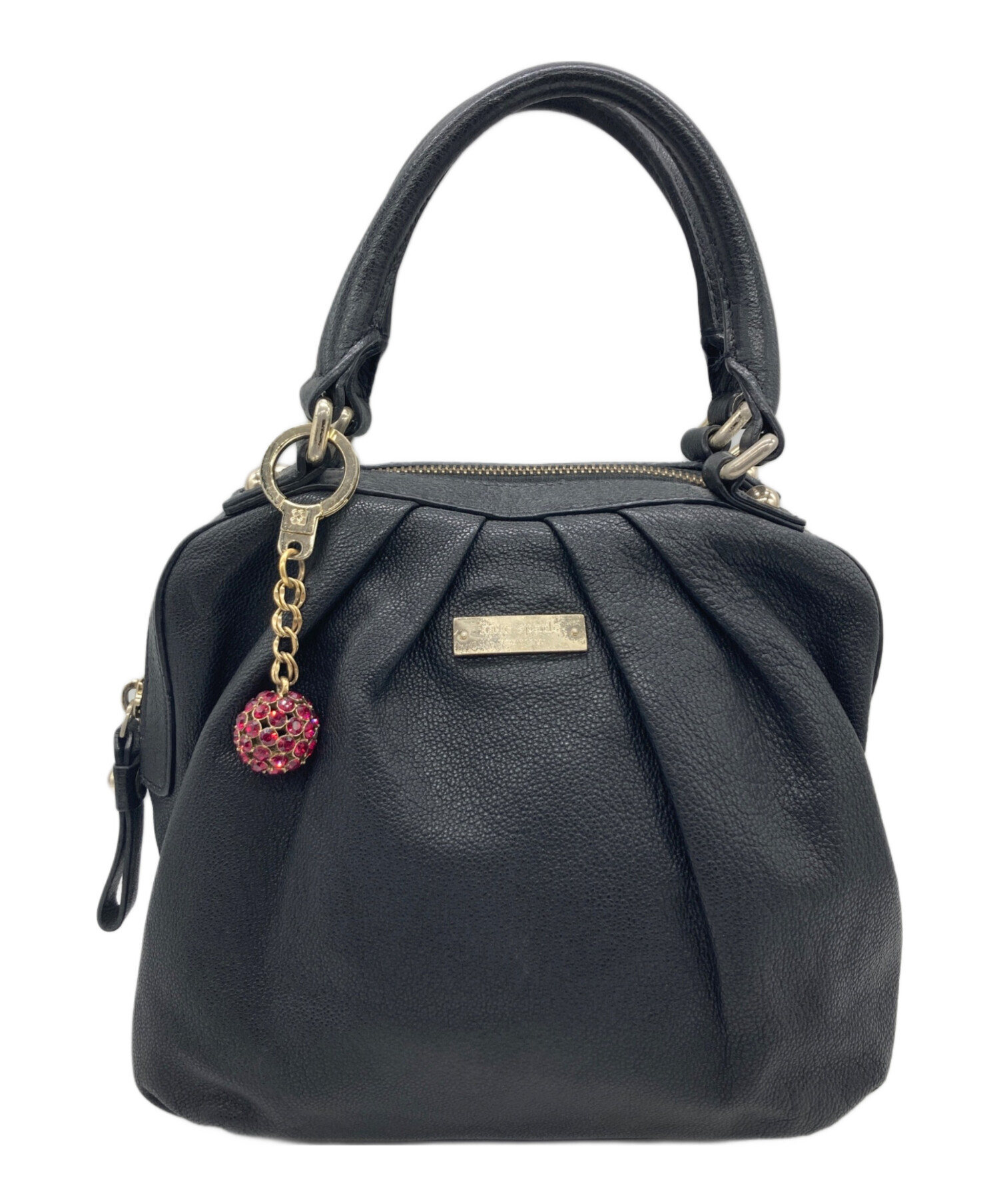 kate spade ブラックレザーハンドバッグ kate spade NEW YORK - ケイト