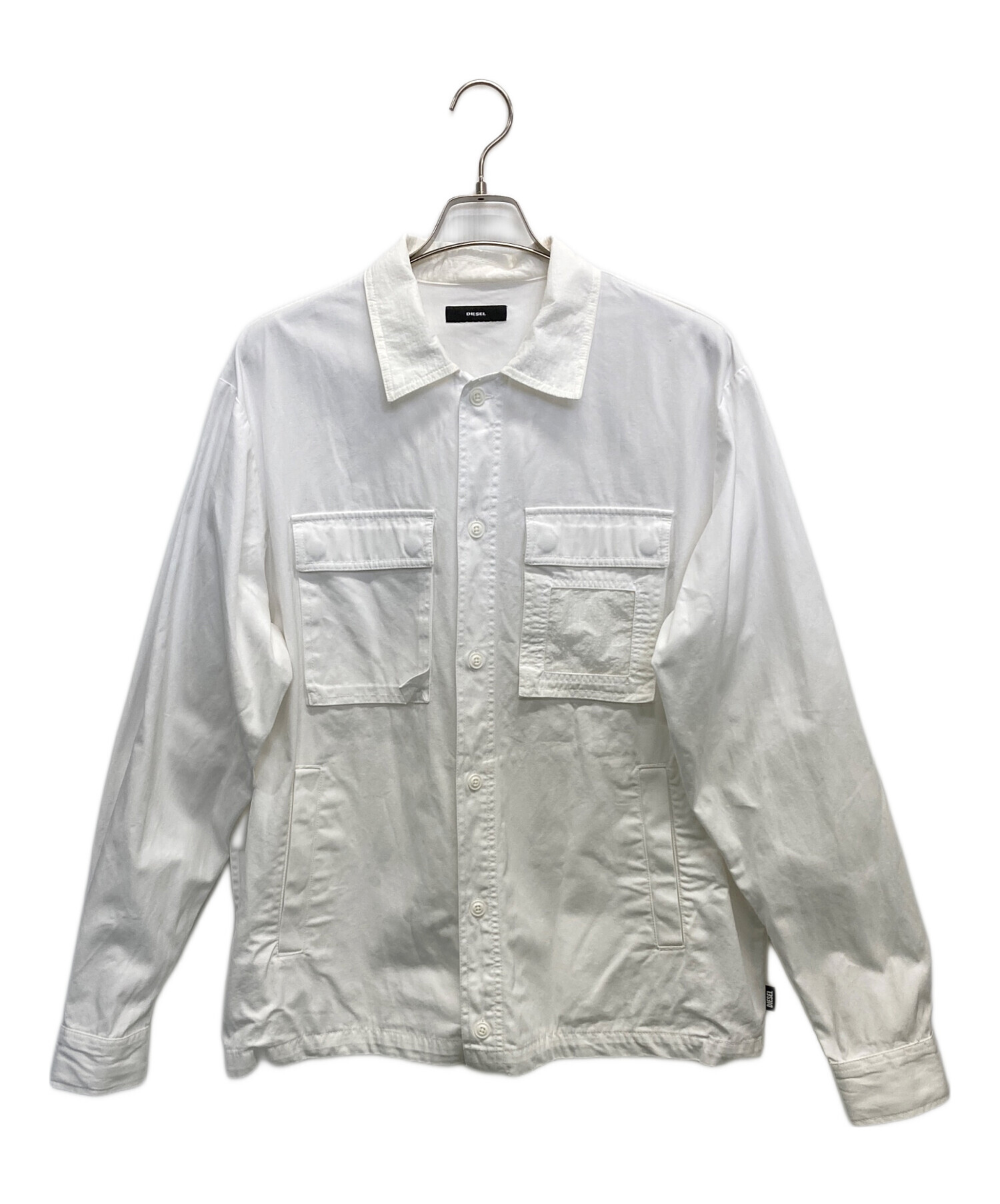 中古・古着通販】DIESEL (ディーゼル) 切替ジャケット ホワイト サイズ