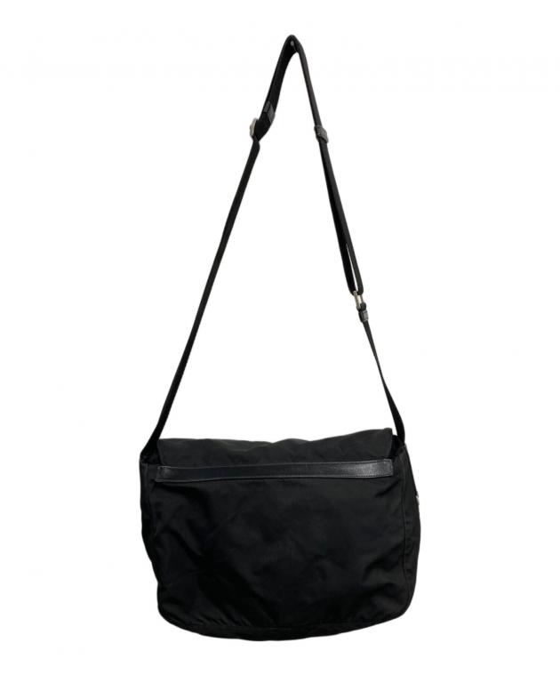 ジャンク品PRADA ブラック メッセンジャーバッグ 中古・古着通販】PRADA (プラダ) メッセンジャーバッグ ブラック