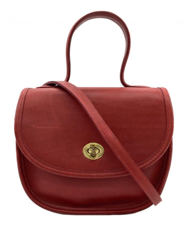 【From japan 】coach ターンロック　ショルダーバック 中古・古着通販】COACH (コーチ) ターンロックショルダーバッグ レッド