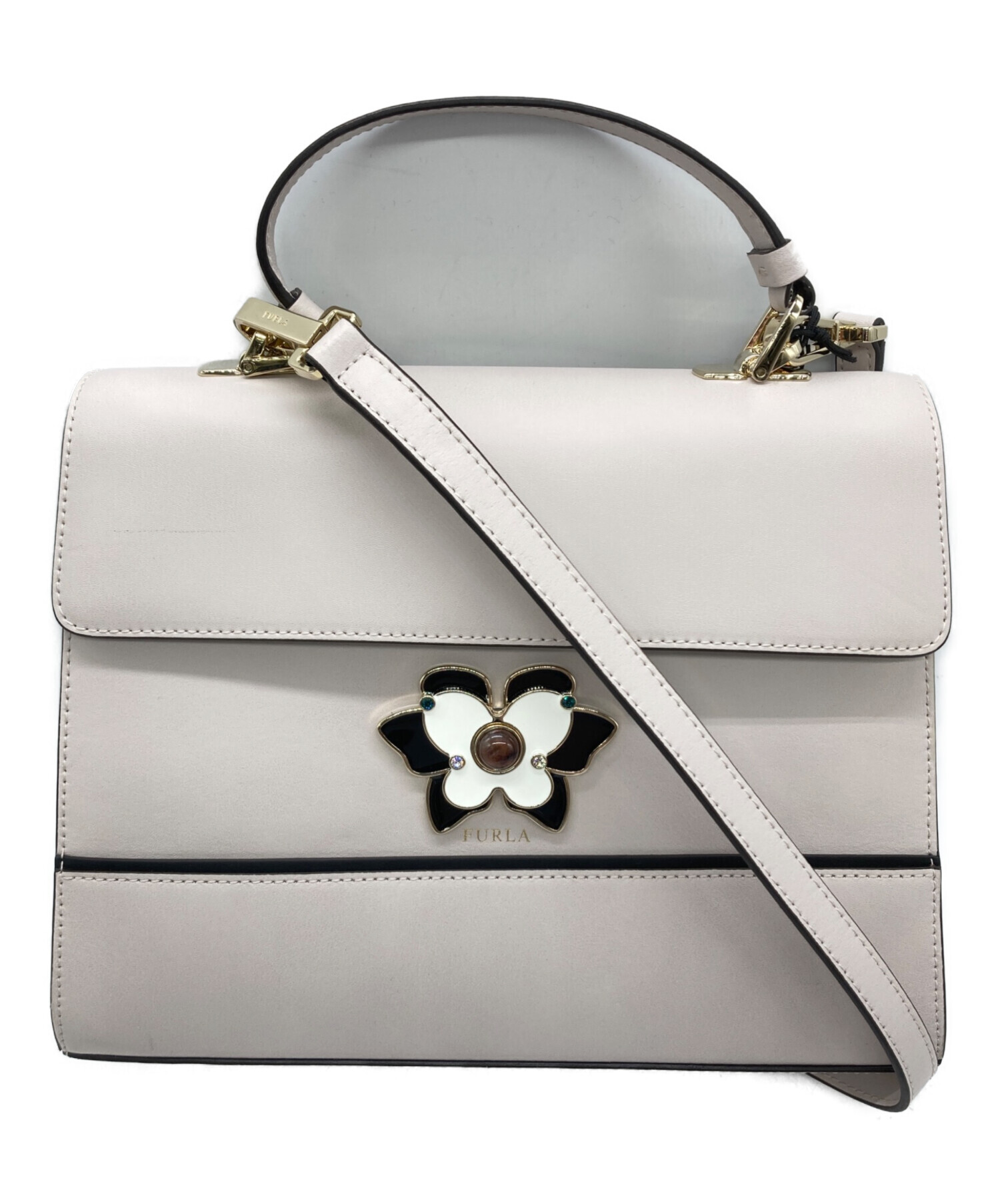 【美品】フルラ　2WAY グレージュ　ST取り外し可 中古・古着通販】FURLA (フルラ) 2WAYショルダーバッグ ピンク