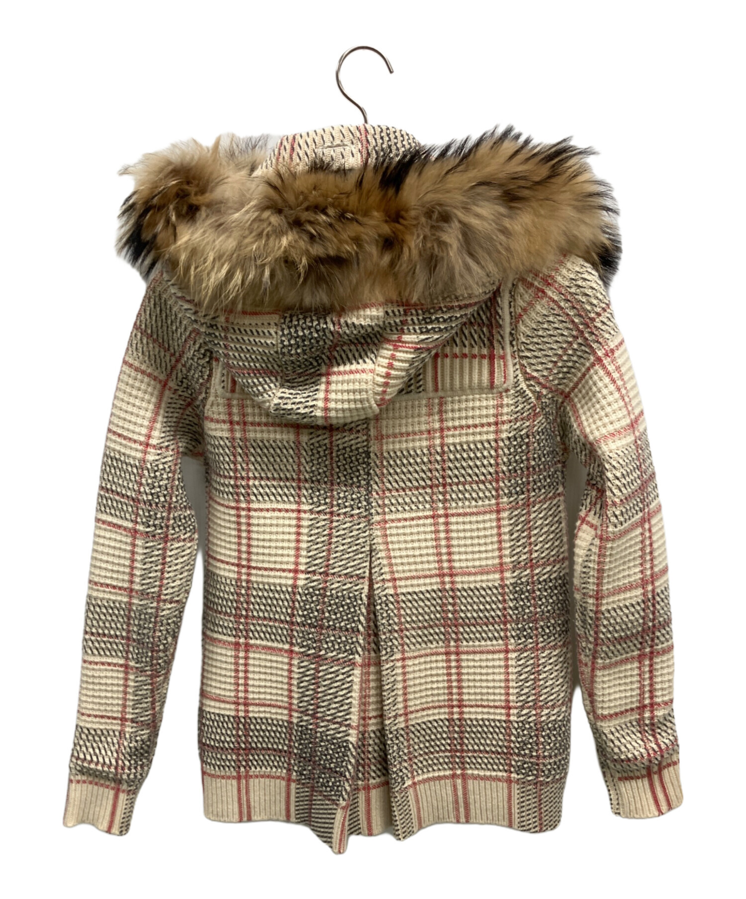 中古・古着通販】BARK (バーク) ダッフルコート レッド×アイボリー