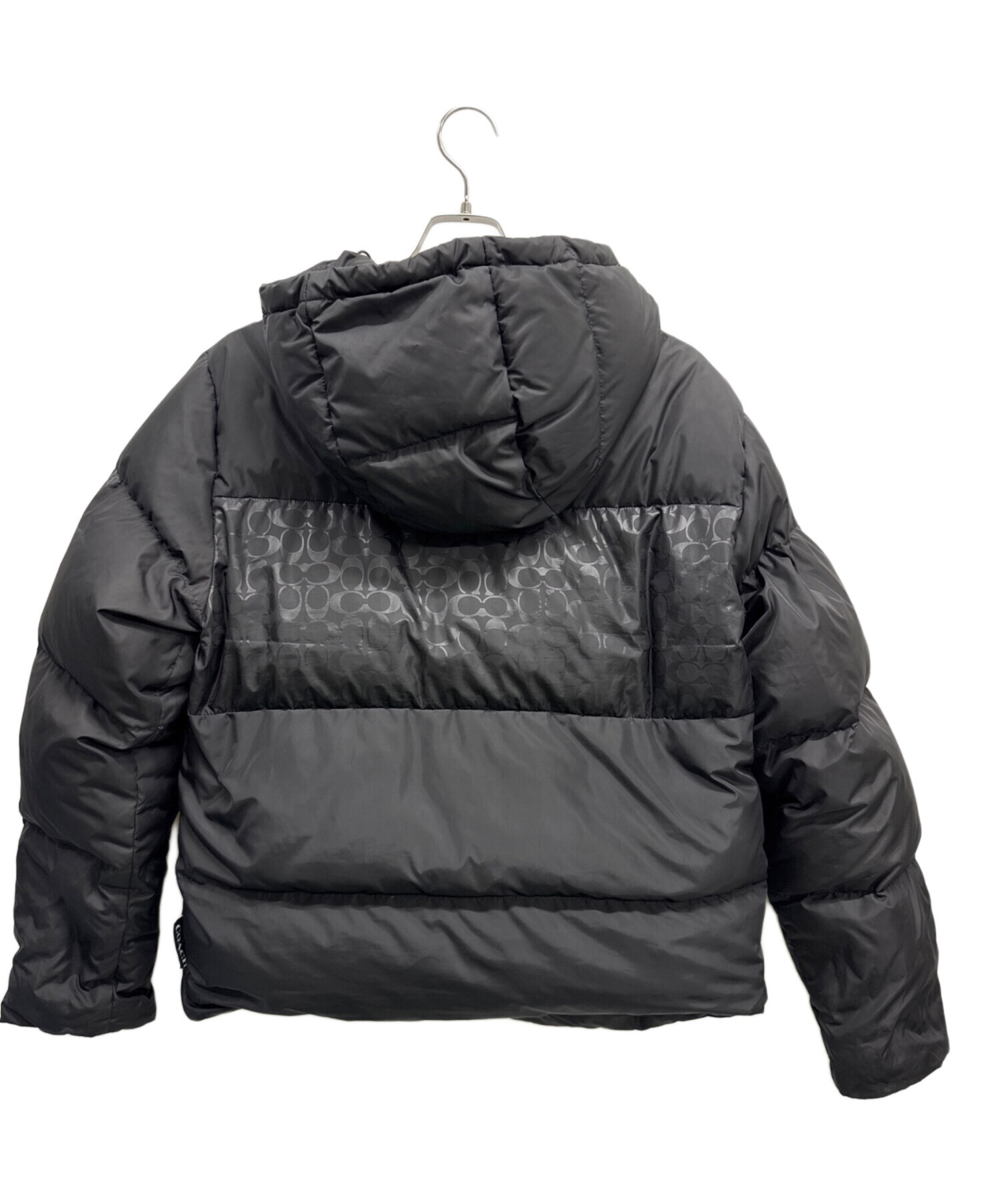 【美品】COACH コーチ ダウンジャケット ブラックS エコファージップ 上品 中古・古着通販】COACH (コーチ) ダウンジャケット ブラック サイズ
