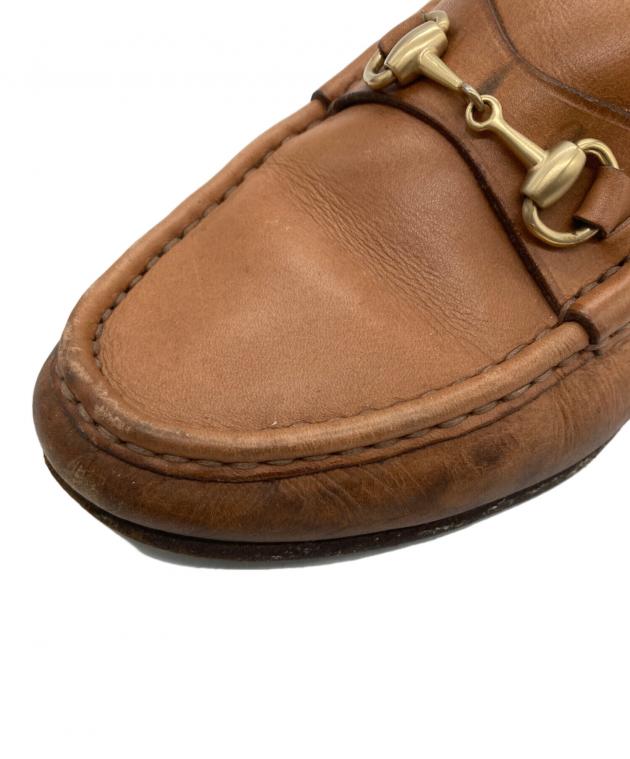 中古・古着通販】GUCCI (グッチ) ビットローファー ブラウン サイズ:35