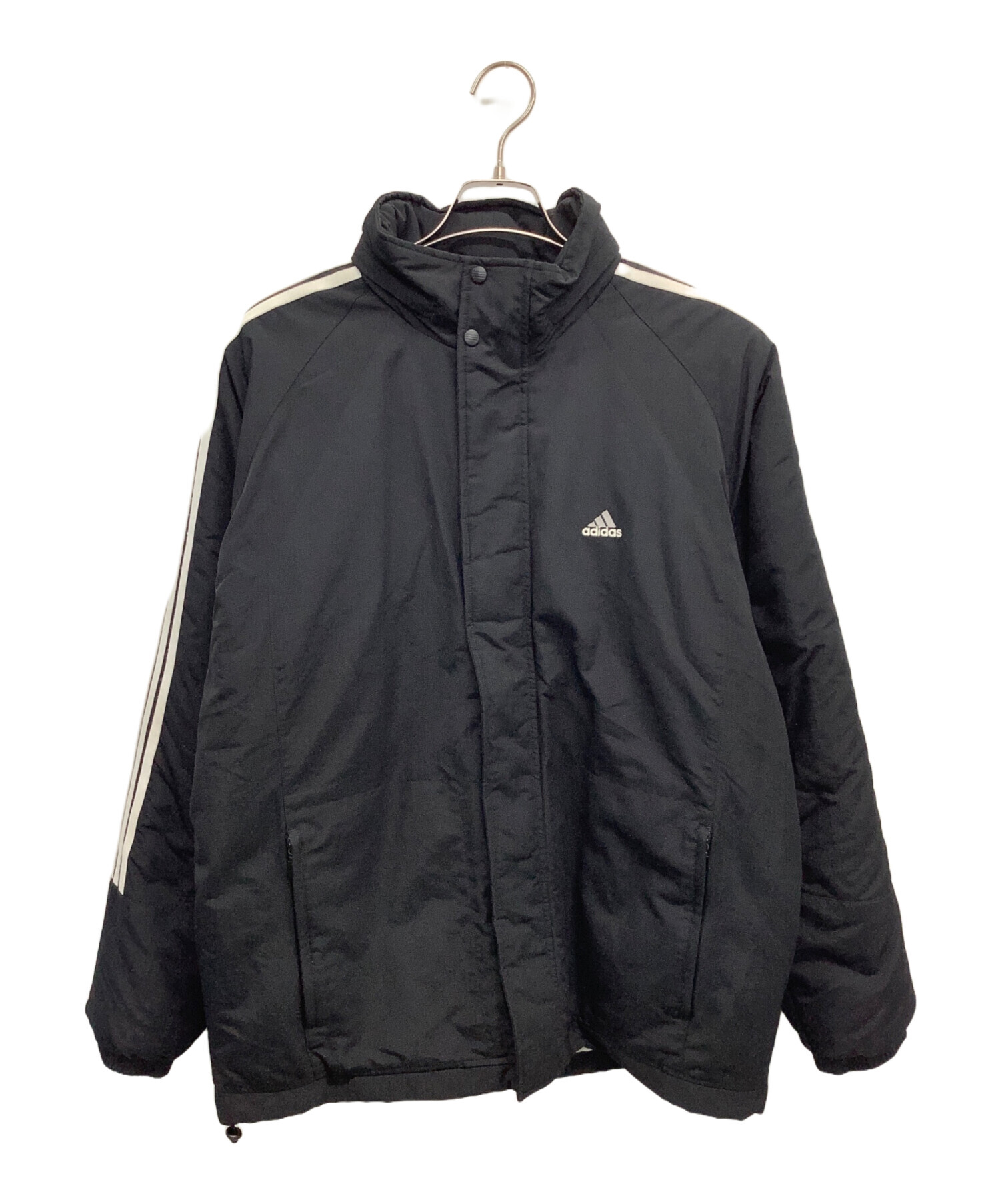 中古・古着通販】adidas (アディダス) 中綿ジャケット ブラック サイズ 