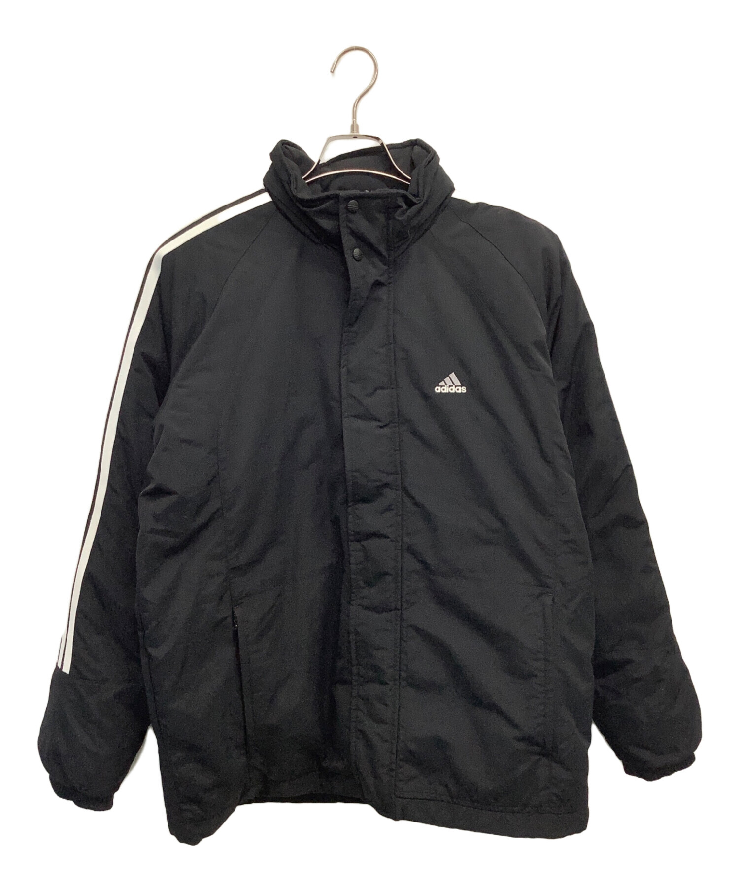 中古・古着通販】adidas (アディダス) 中綿ジャケット ブラック サイズ