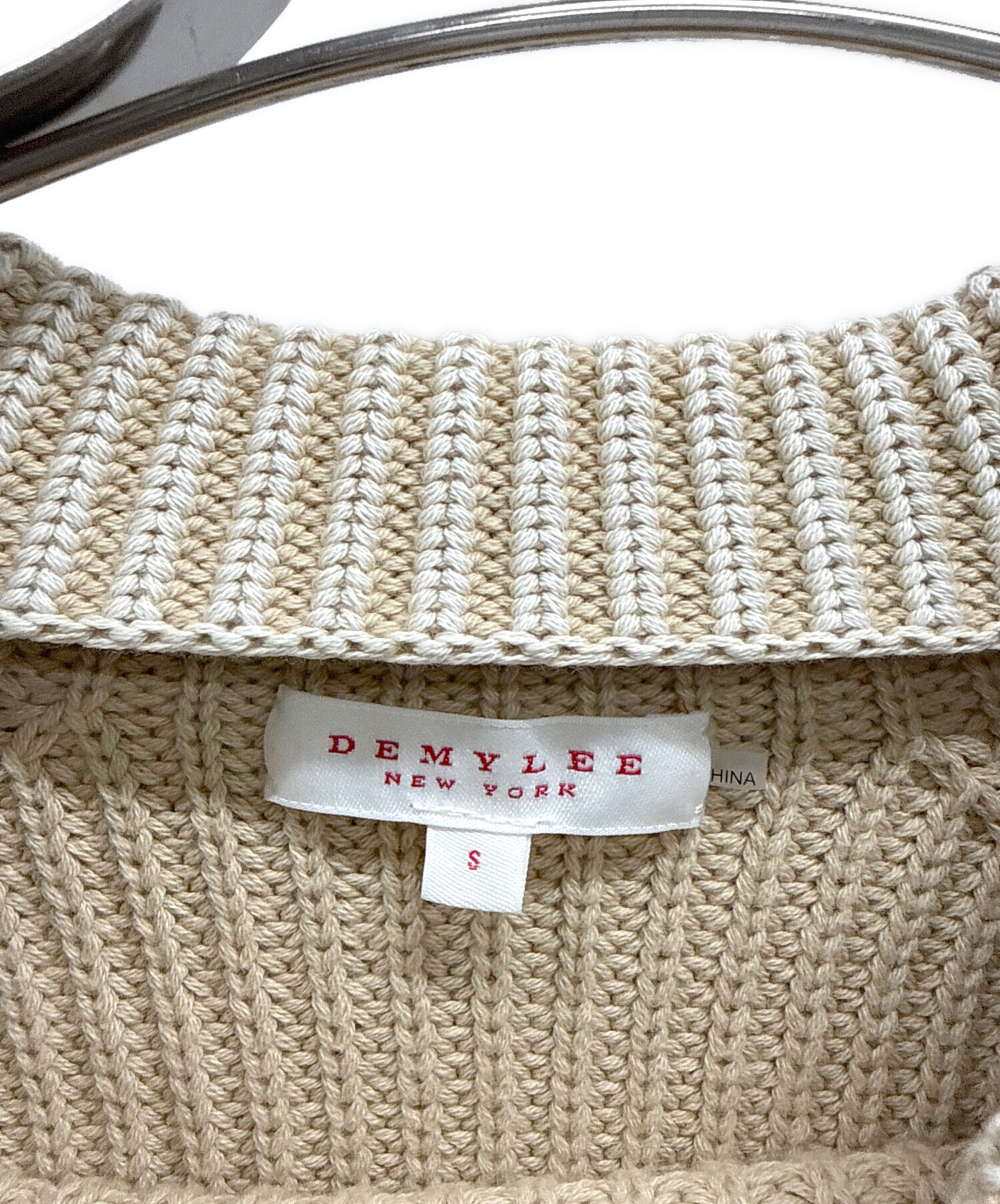 中古・古着通販】DEMYLEE (デミリー) 厚手ニット ベージュ サイズ:S