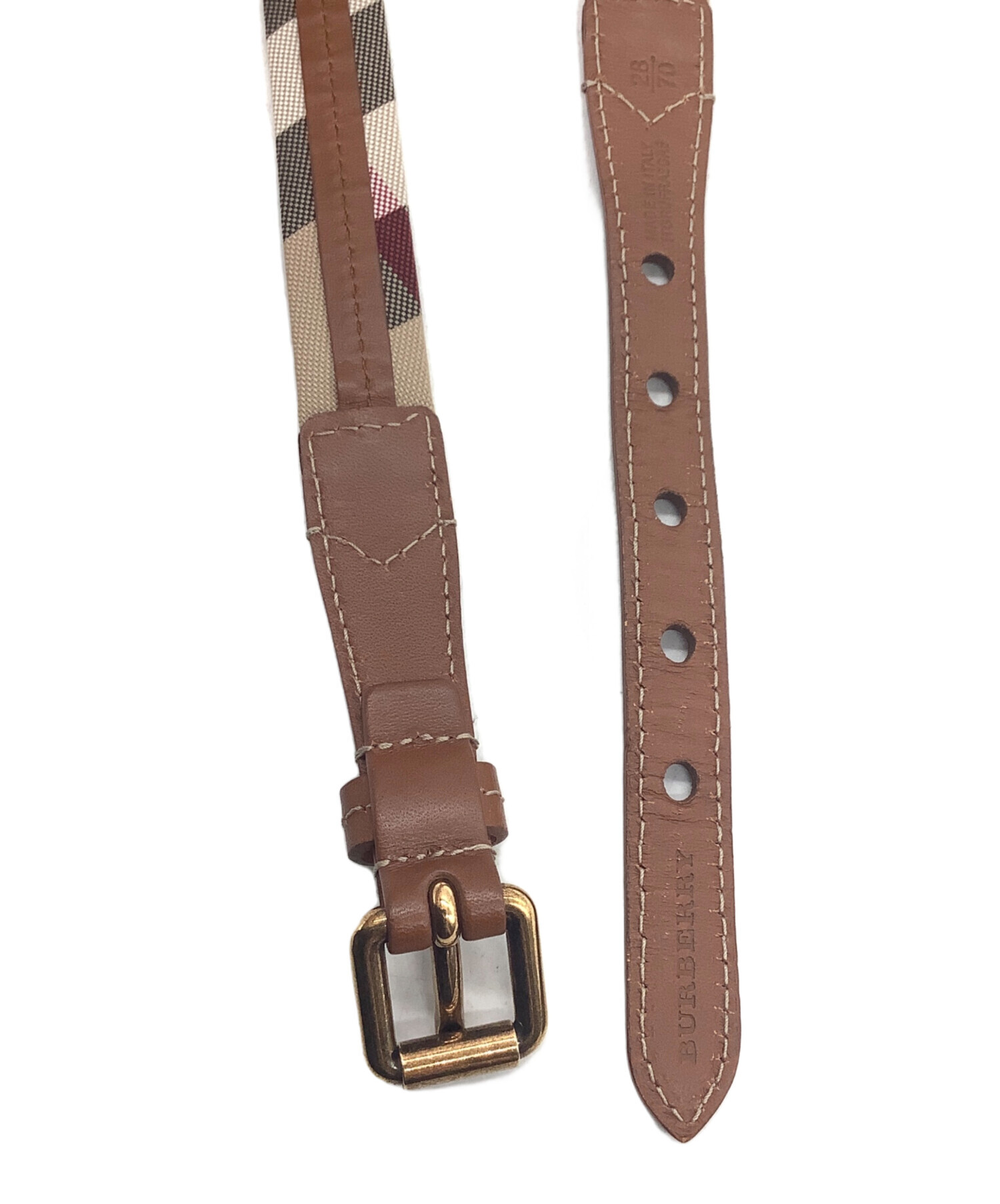 中古・古着通販】BURBERRY (バーバリー) ベルト ブラウン｜ブランド