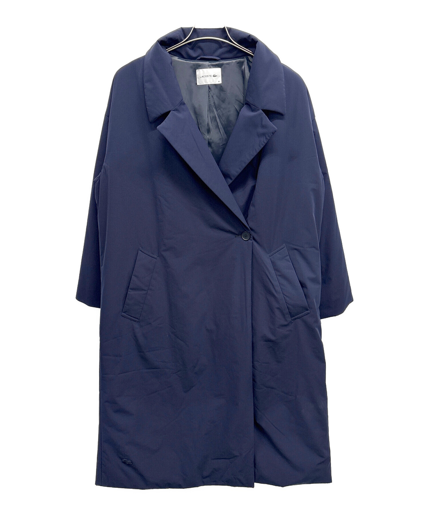 美品★パラスパレス★ロングコート 濃紺 襟つき チェスターコート 中古・古着通販】LACOSTE (ラコステ) パデッドロングチェスターコート
