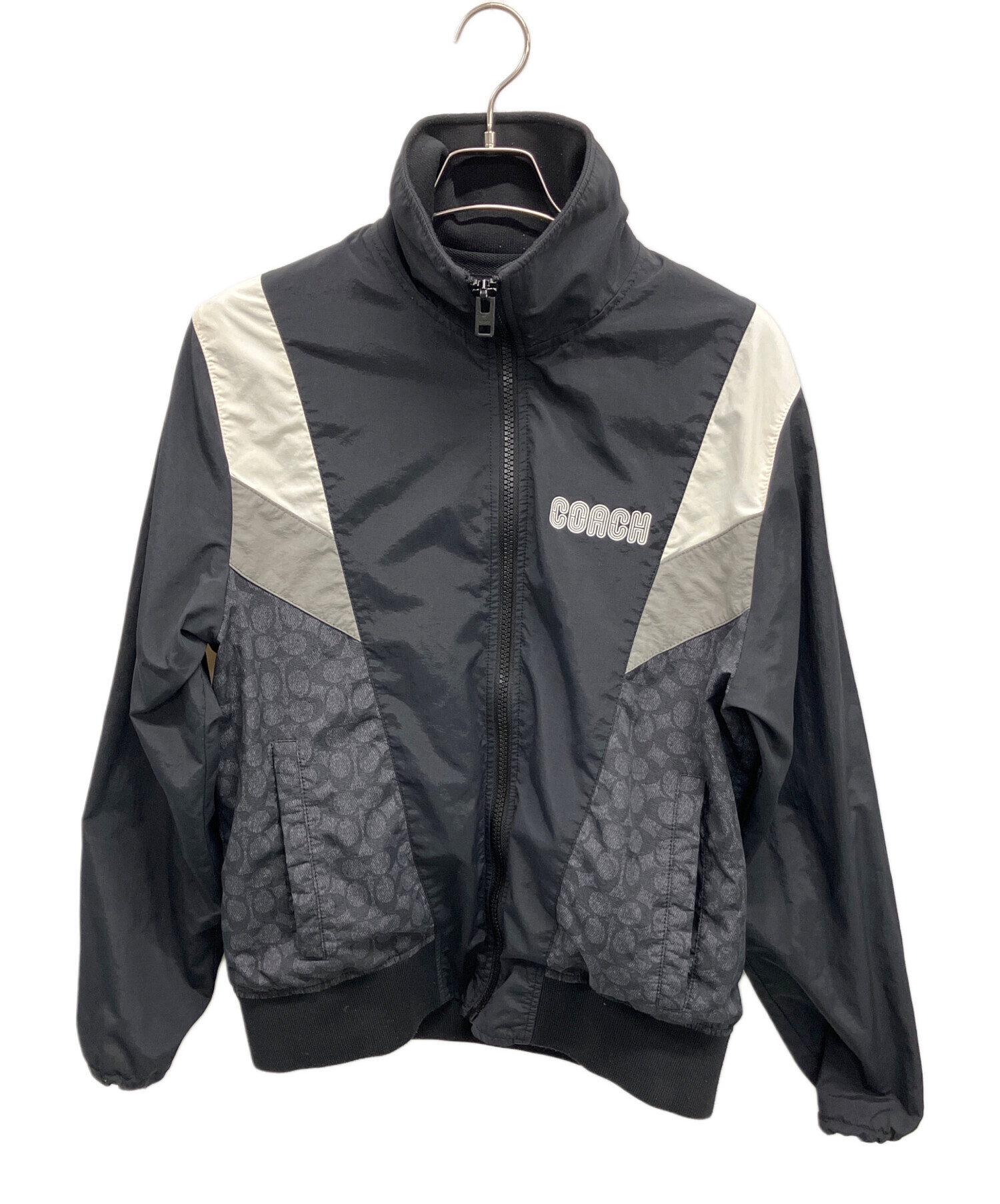 中古・古着通販】COACH (コーチ) ナイロンジャケット ブラック×グレー