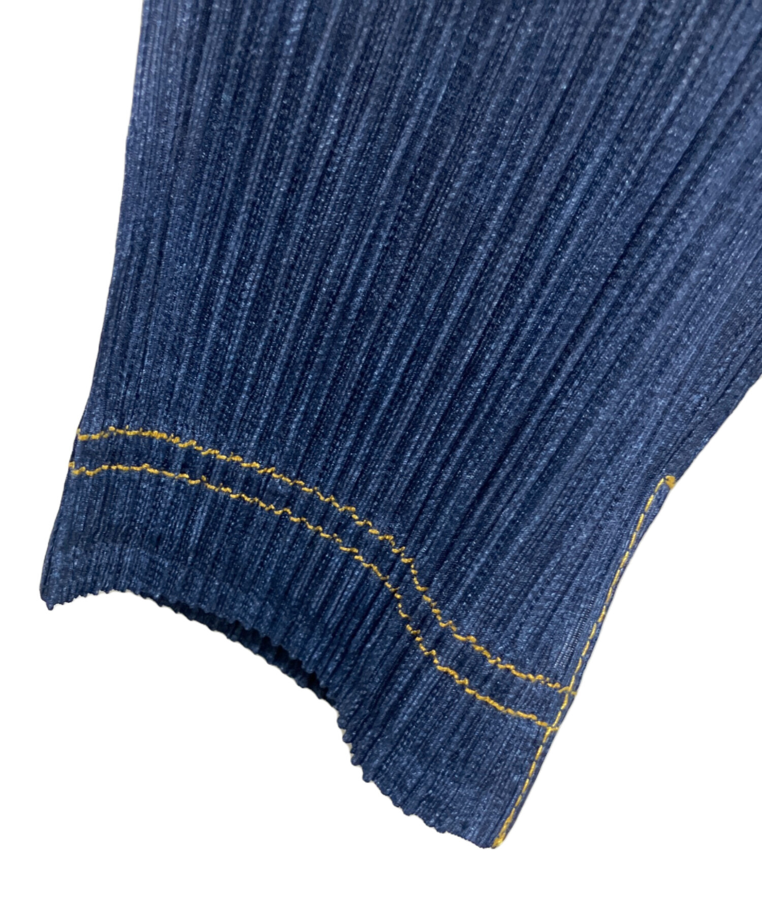 PLEATS PLEASE/デニム転写 テーラードジャケット【中古】サイズ２ 中古・古着通販】PLEATS PLEASE (プリーツプリーズ) テーラード