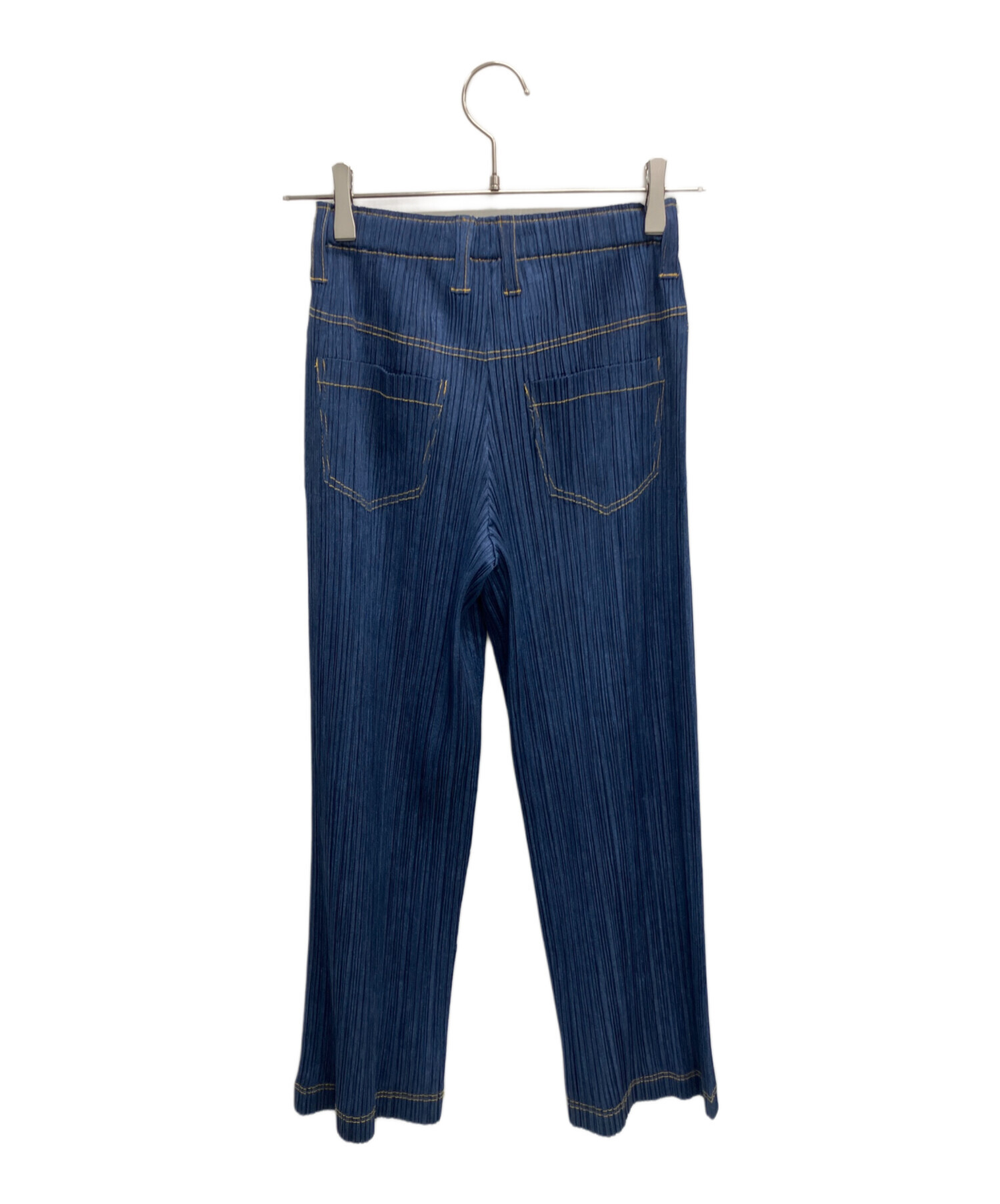 PLEATS PLEASE プリーツパンツ ネイビー 中古・古着通販】PLEATS PLEASE (プリーツプリーズ) パンツ ネイビー